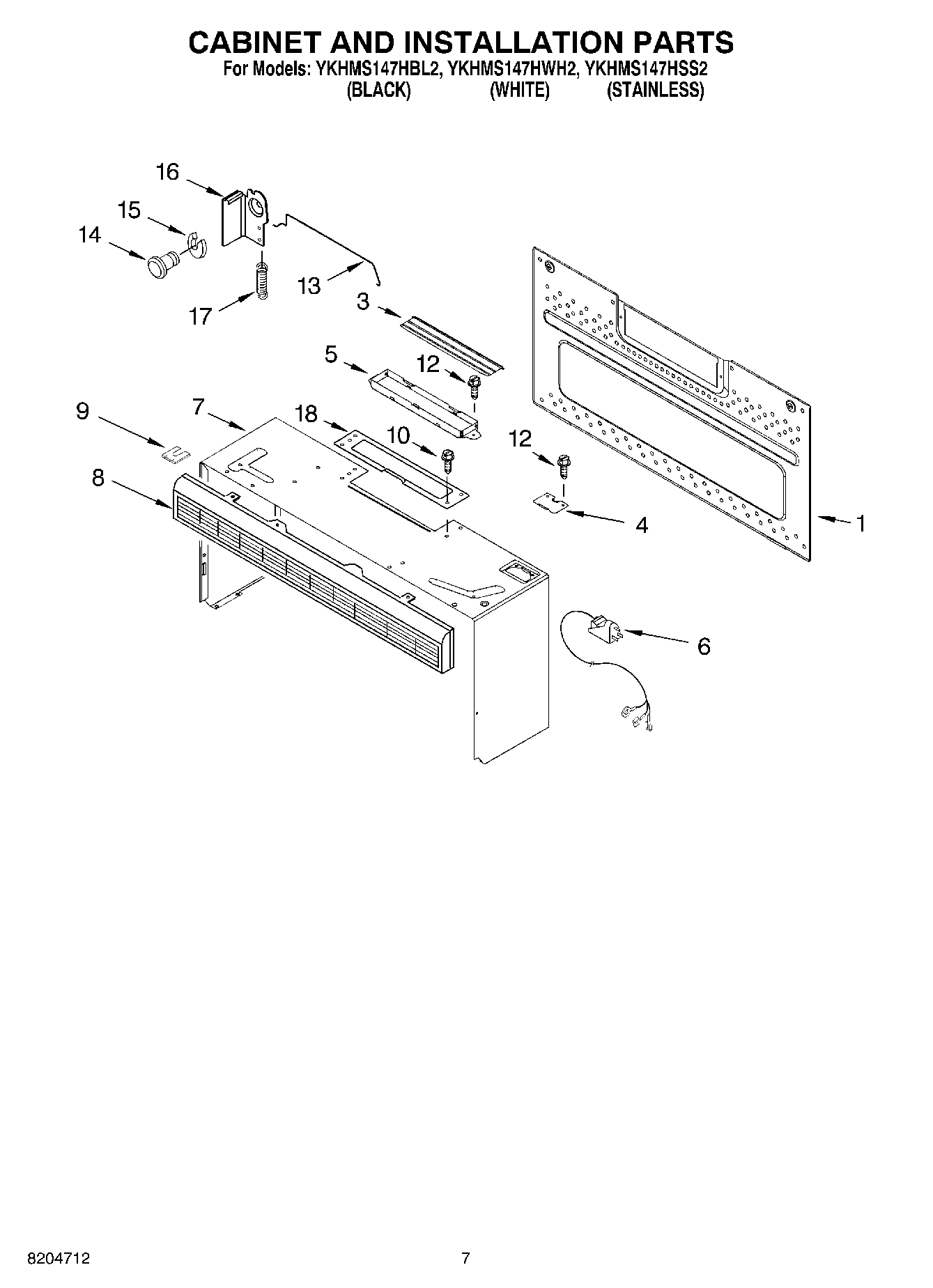 06 - CABINET AND INSTALLATION PARTS