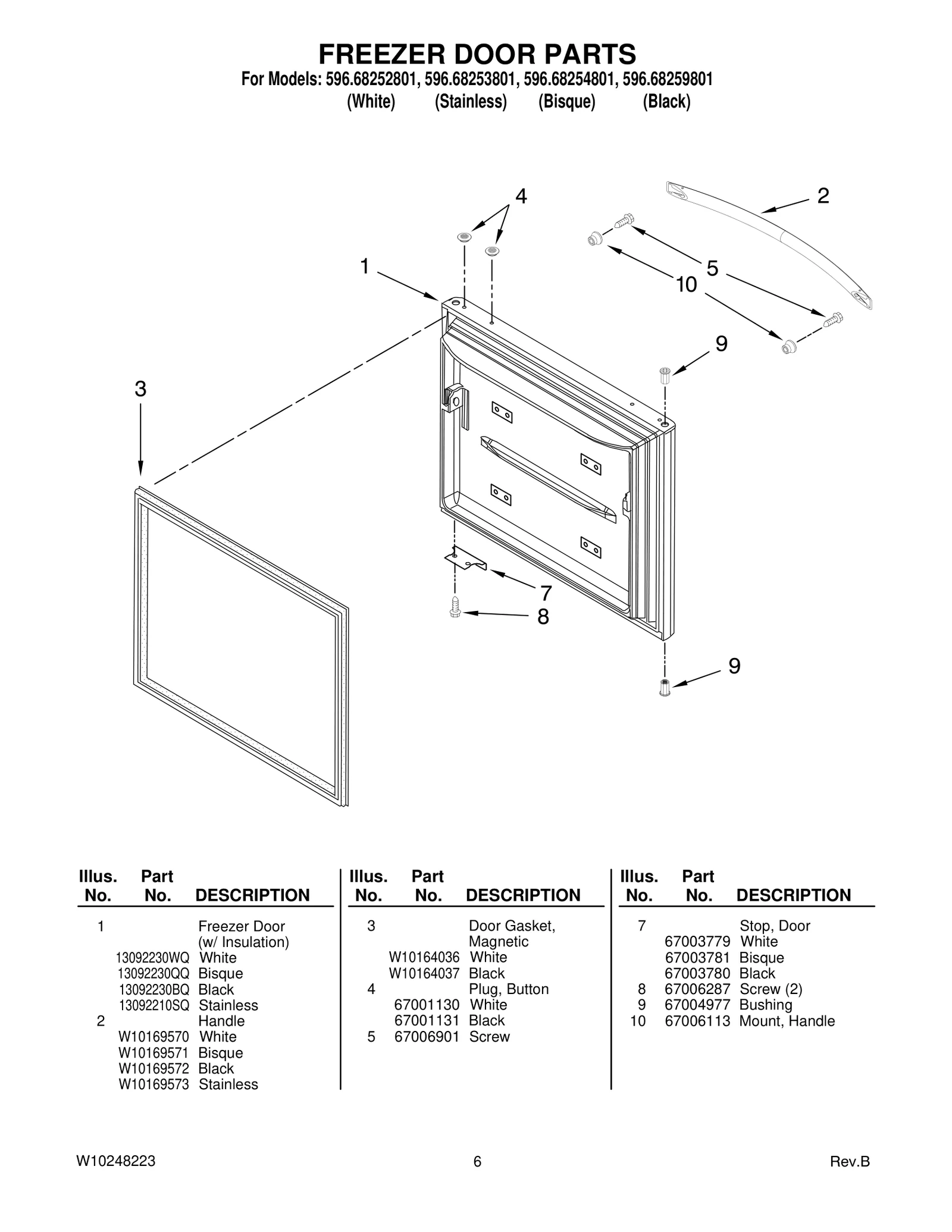 FREEZER DOOR PARTS