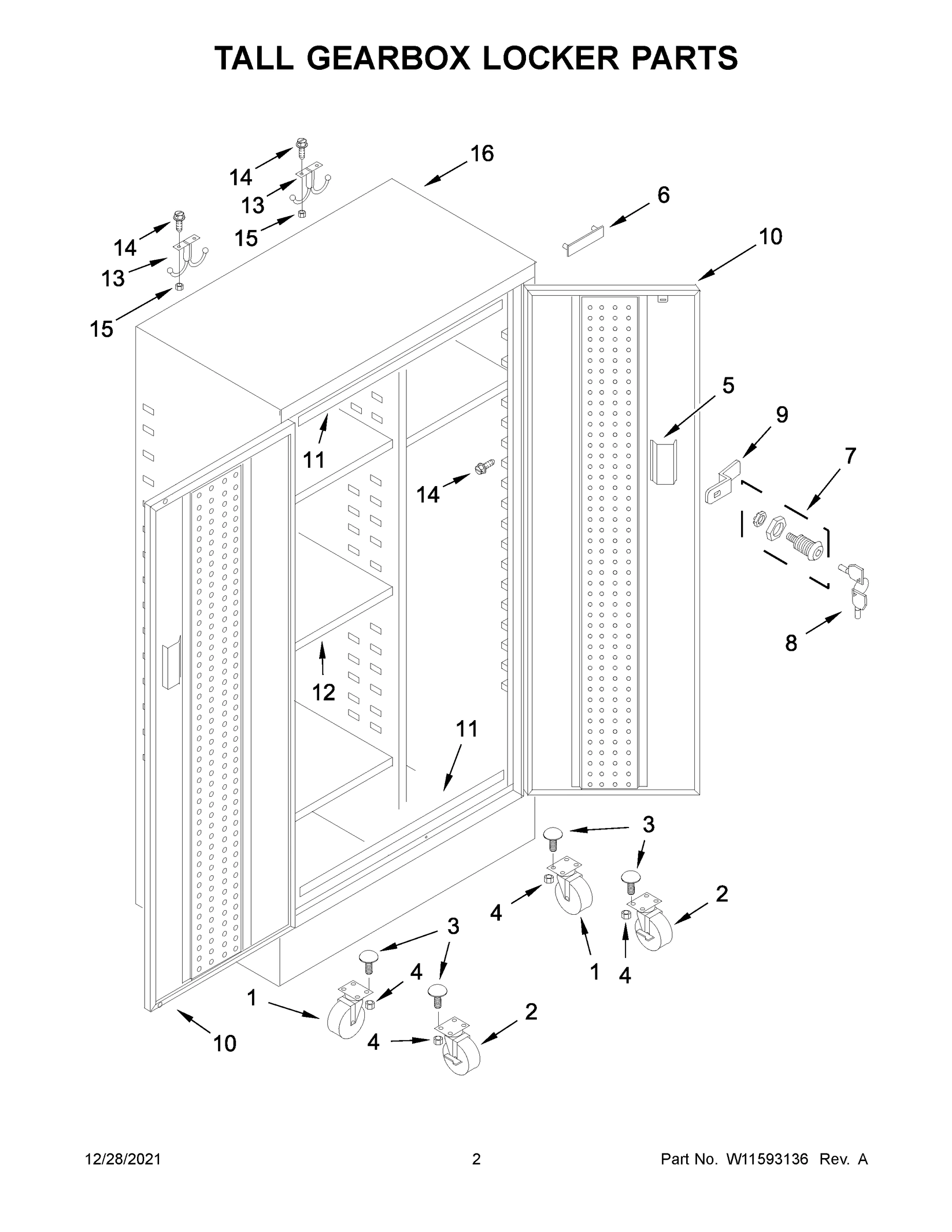 02 - TALL GEARBOX LOCKER PARTS