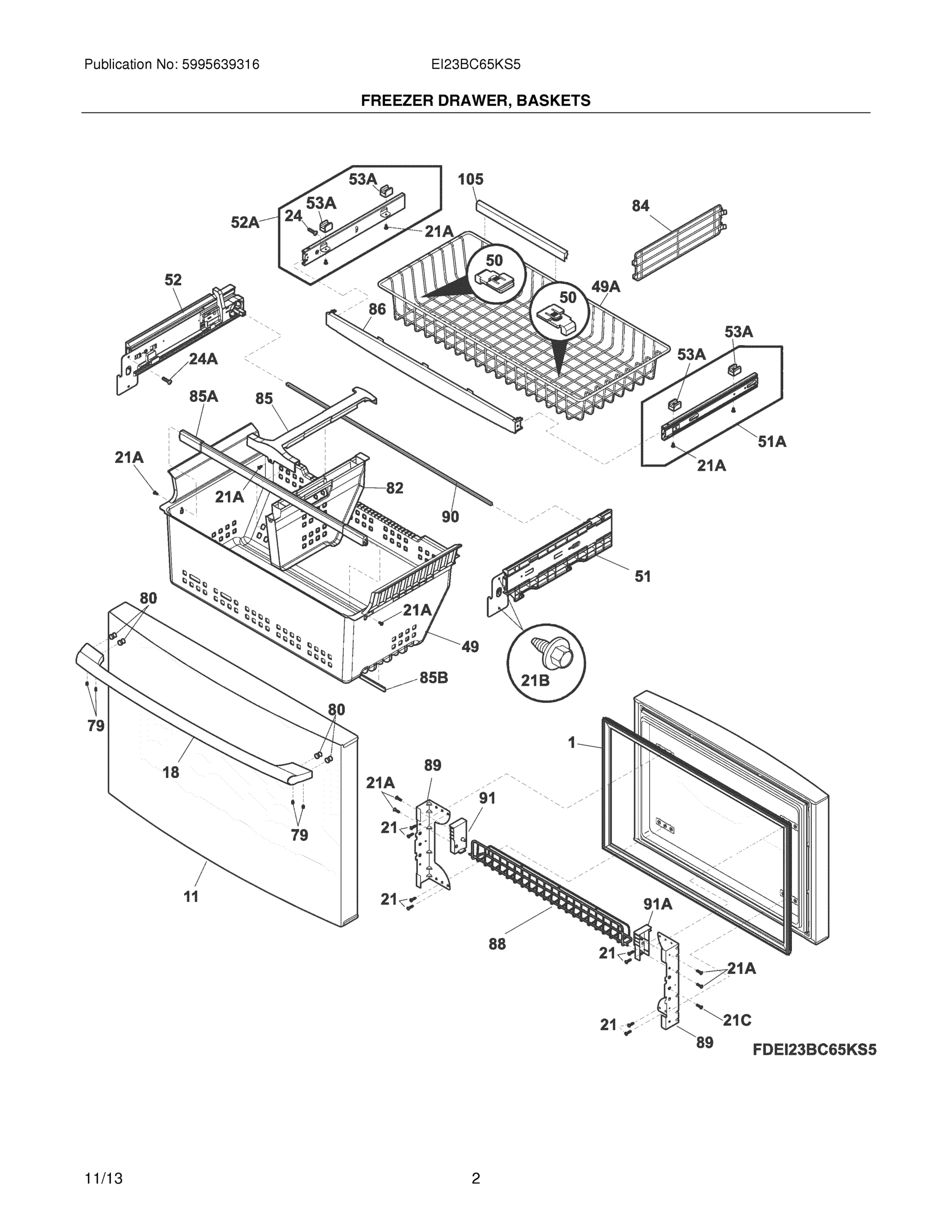 03 - FREEZER DRAWER/BASKETS
