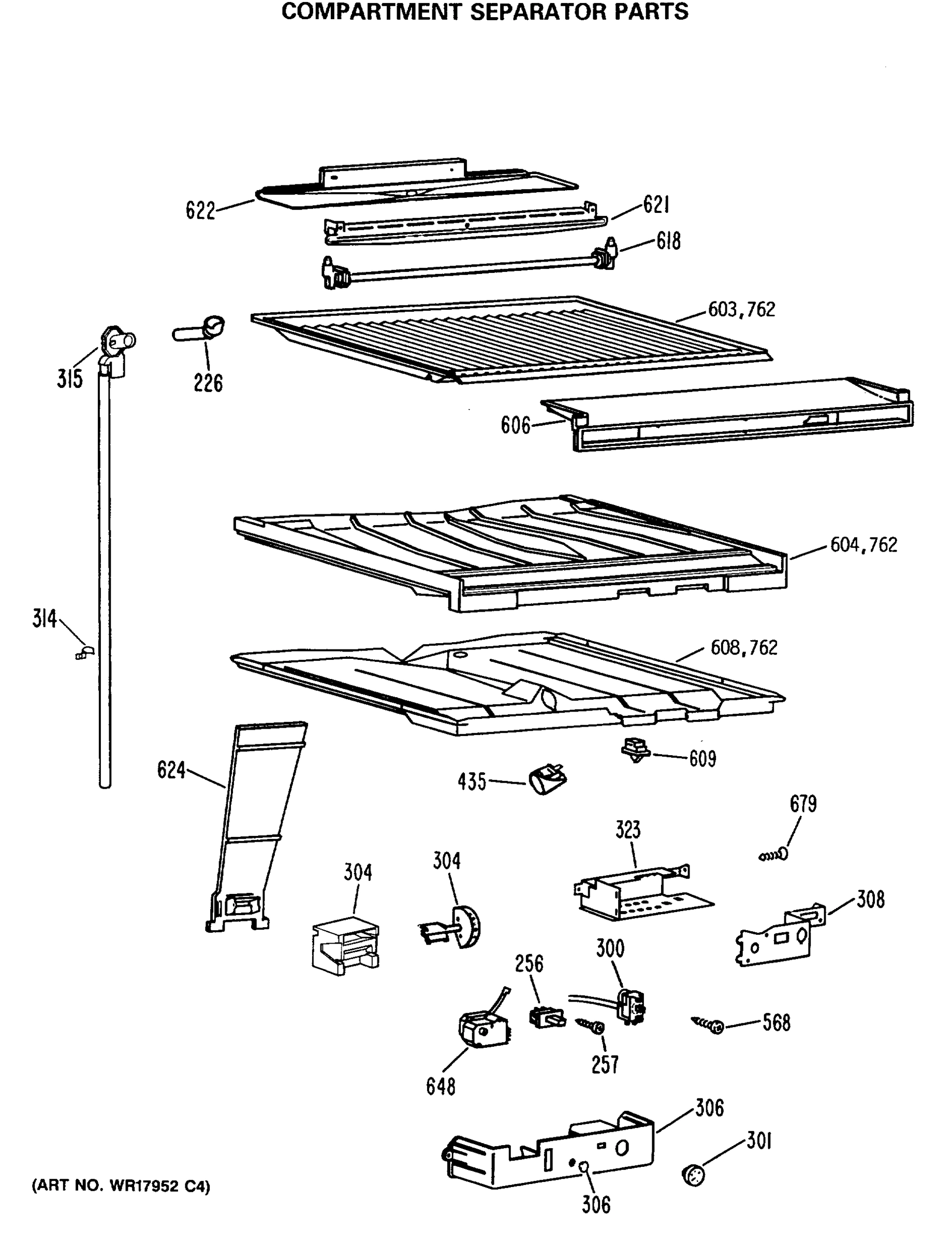 COMPARTMENT SEPARATOR PARTS