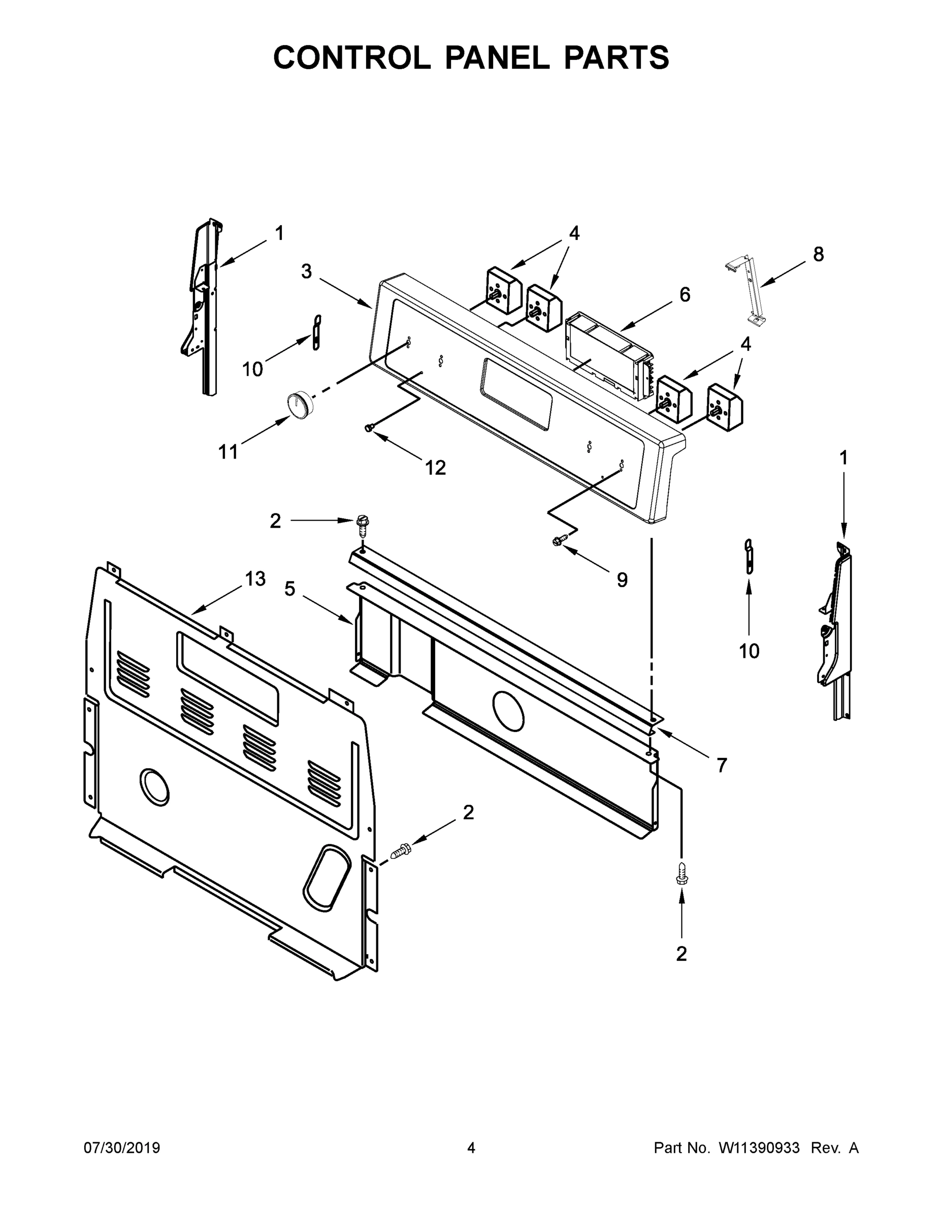 03 - CONTROL PANEL PARTS
