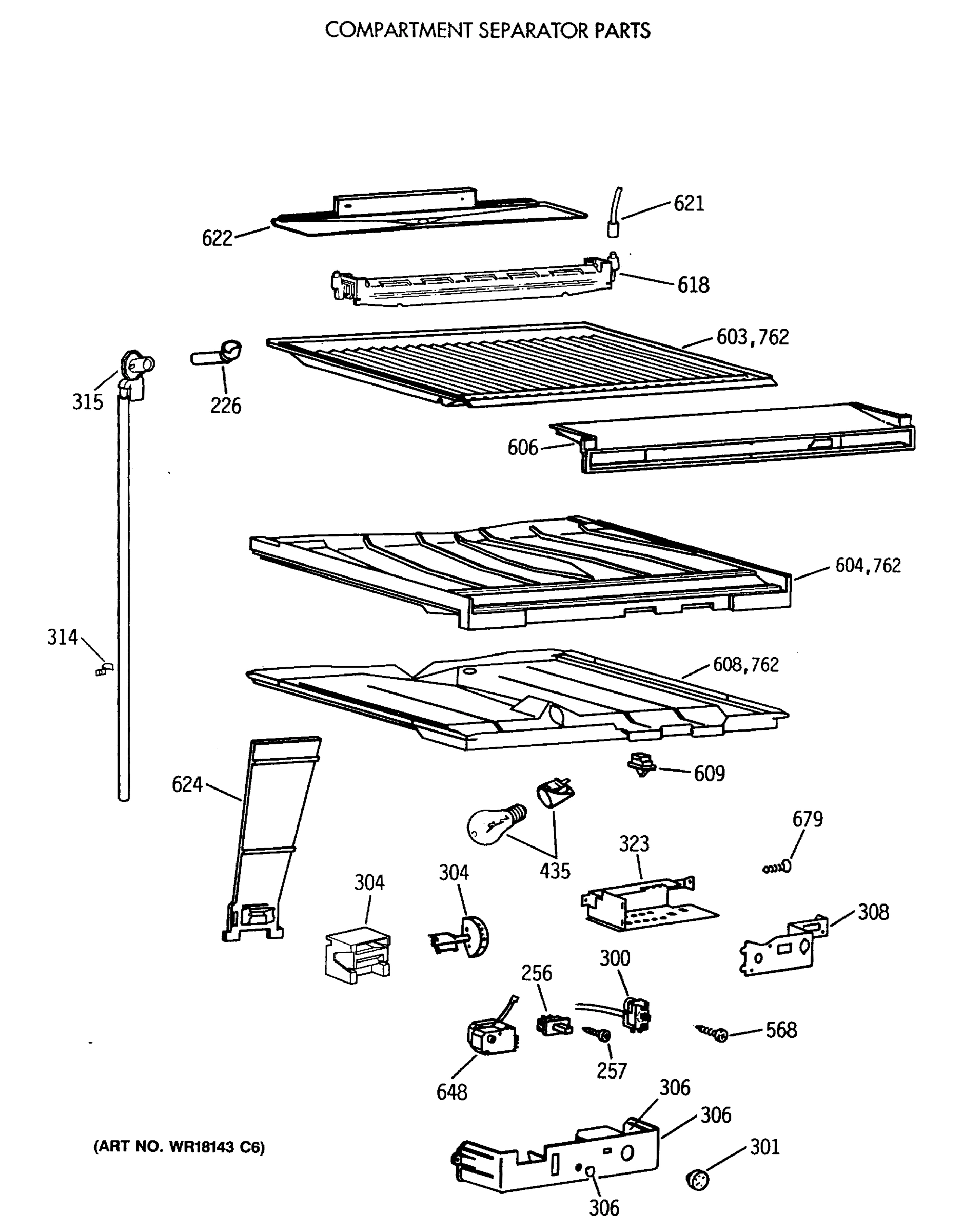 COMPARTMENT SEPARATOR PARTS