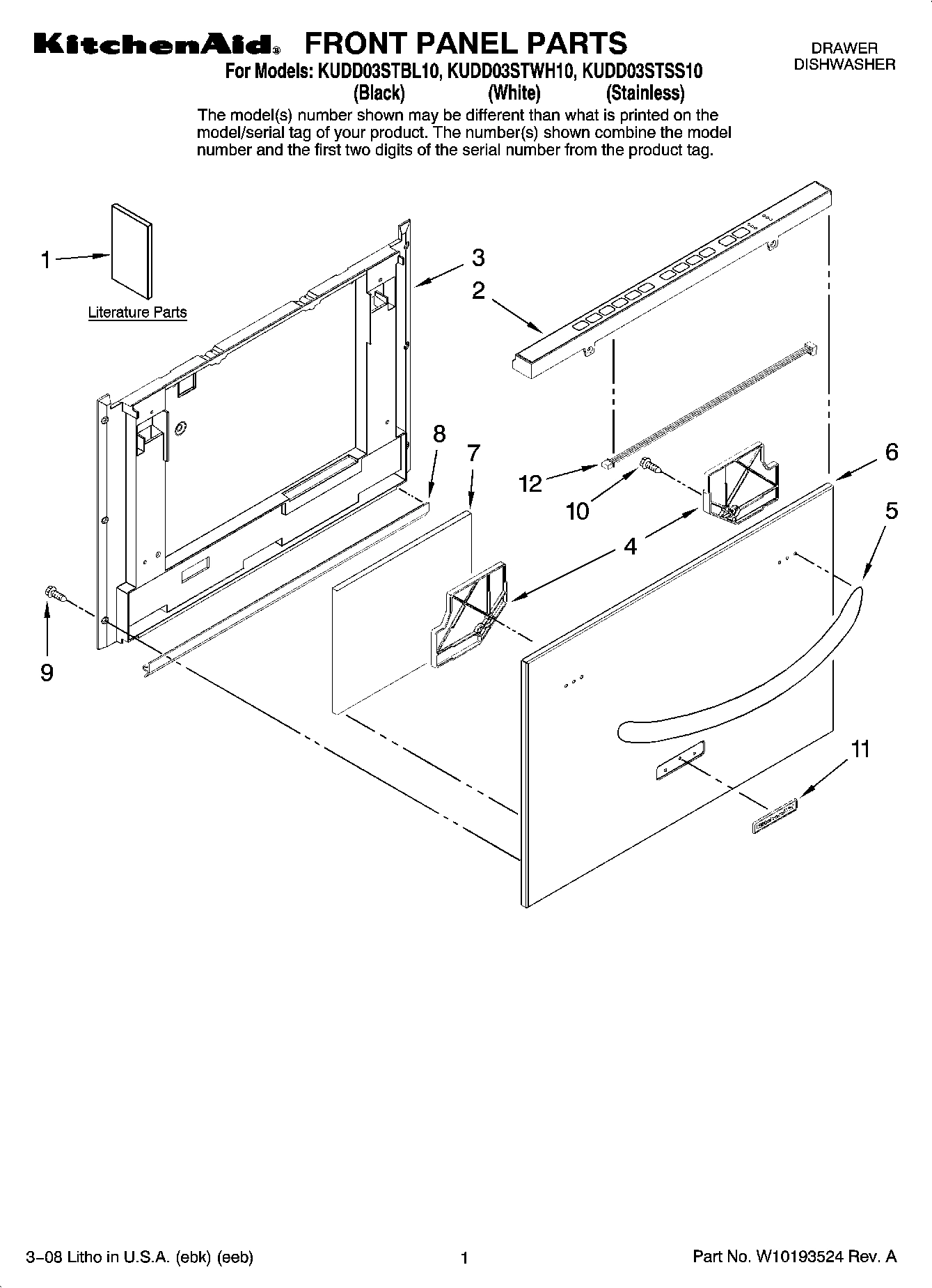 01 - FRONT PANEL PARTS