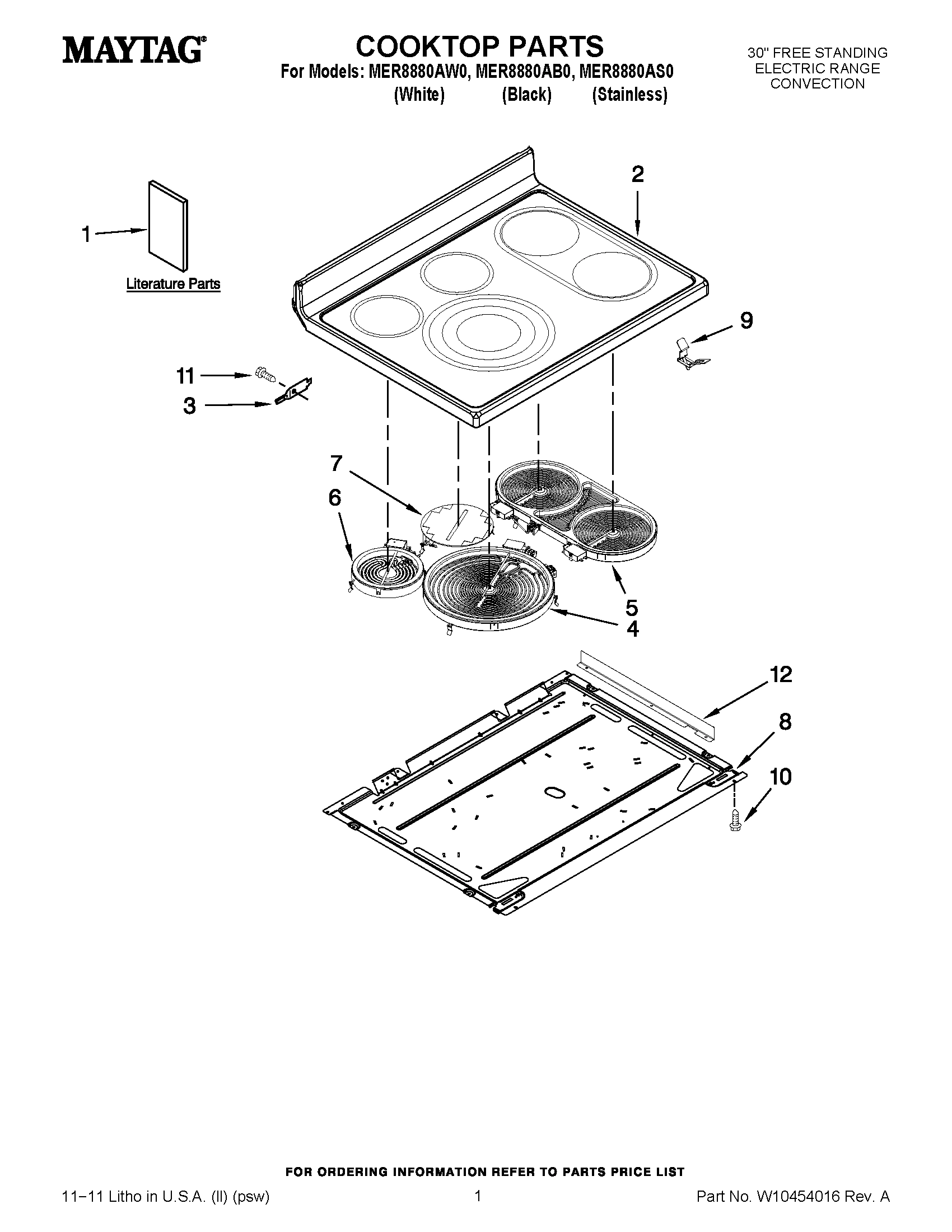 01 - COOKTOP PARTS