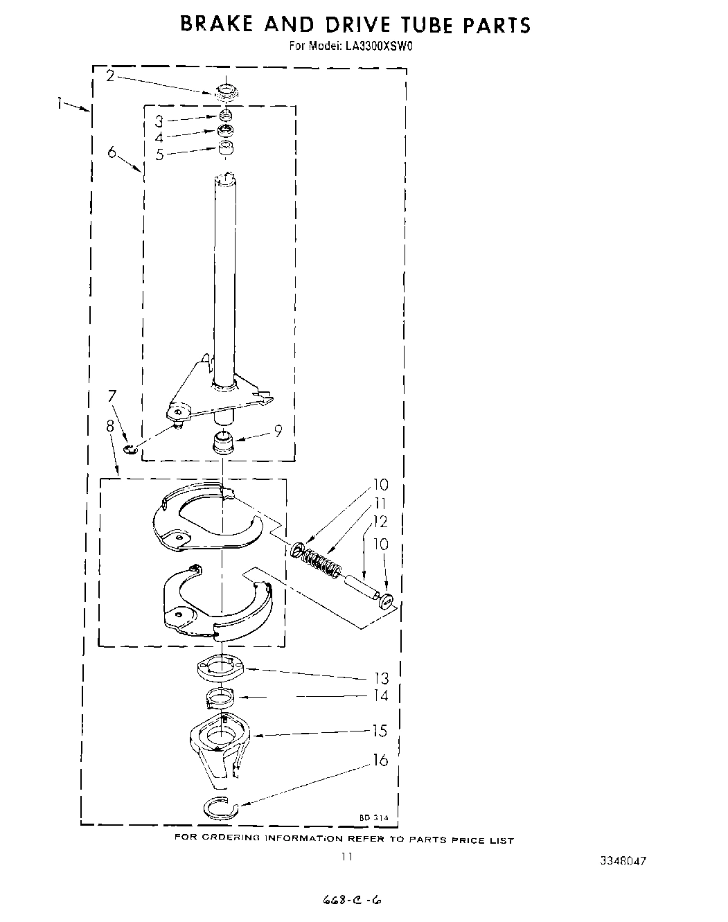 10 - BRAKE AND DRIVE TUBE