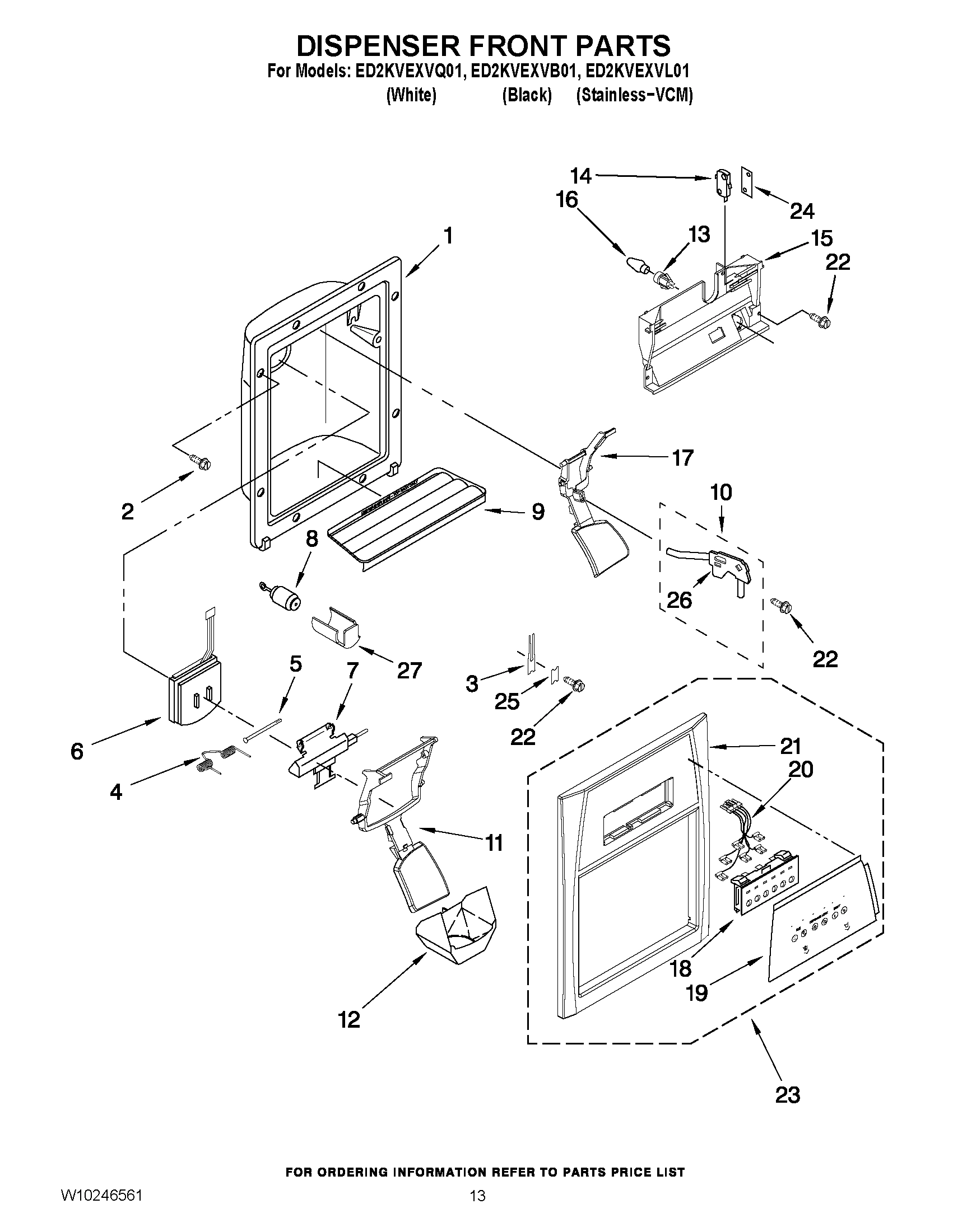 08 - DISPENSER FRONT PARTS