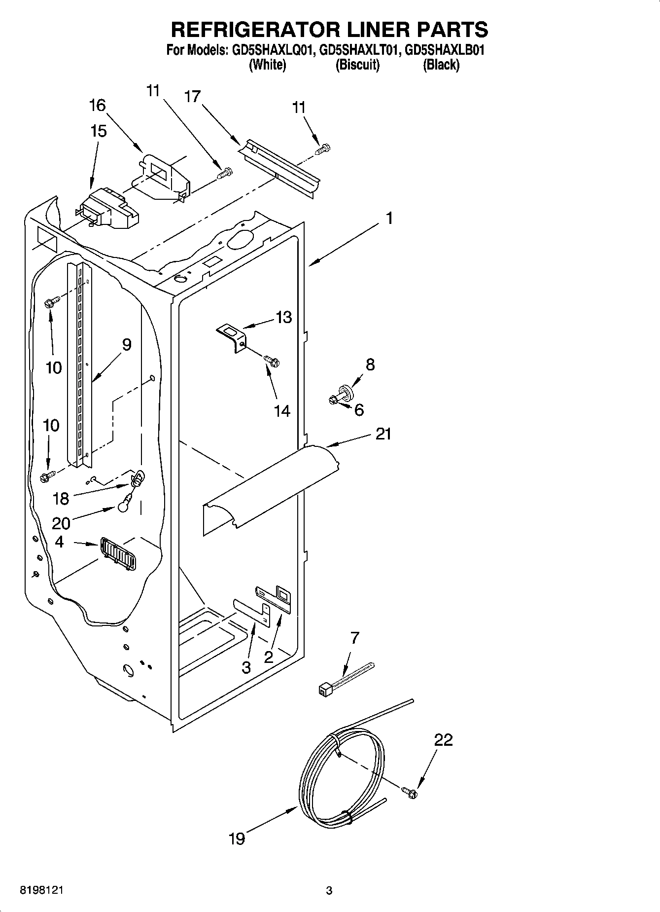 02 - REFRIGERATOR LINER PARTS