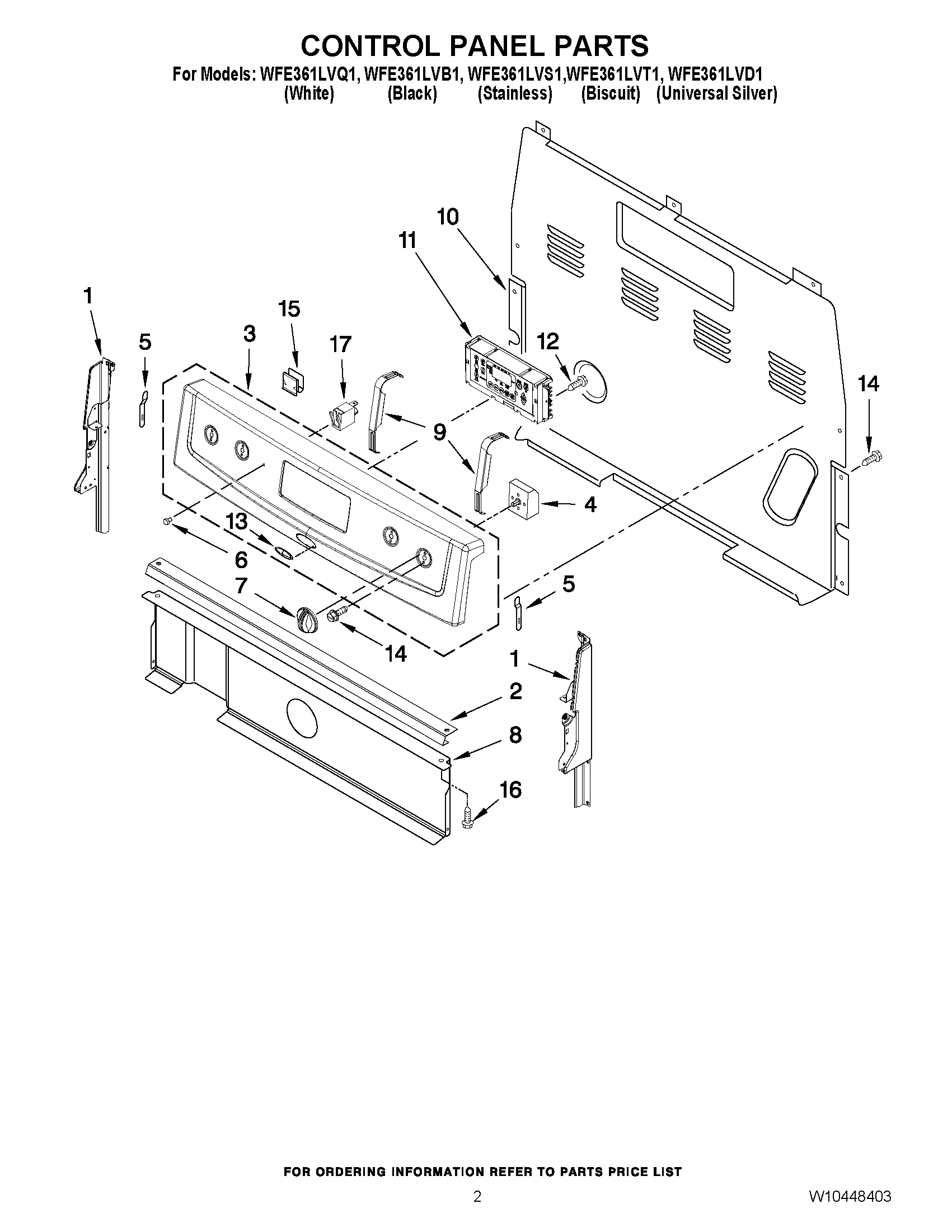 02 - CONTROL PANEL PARTS