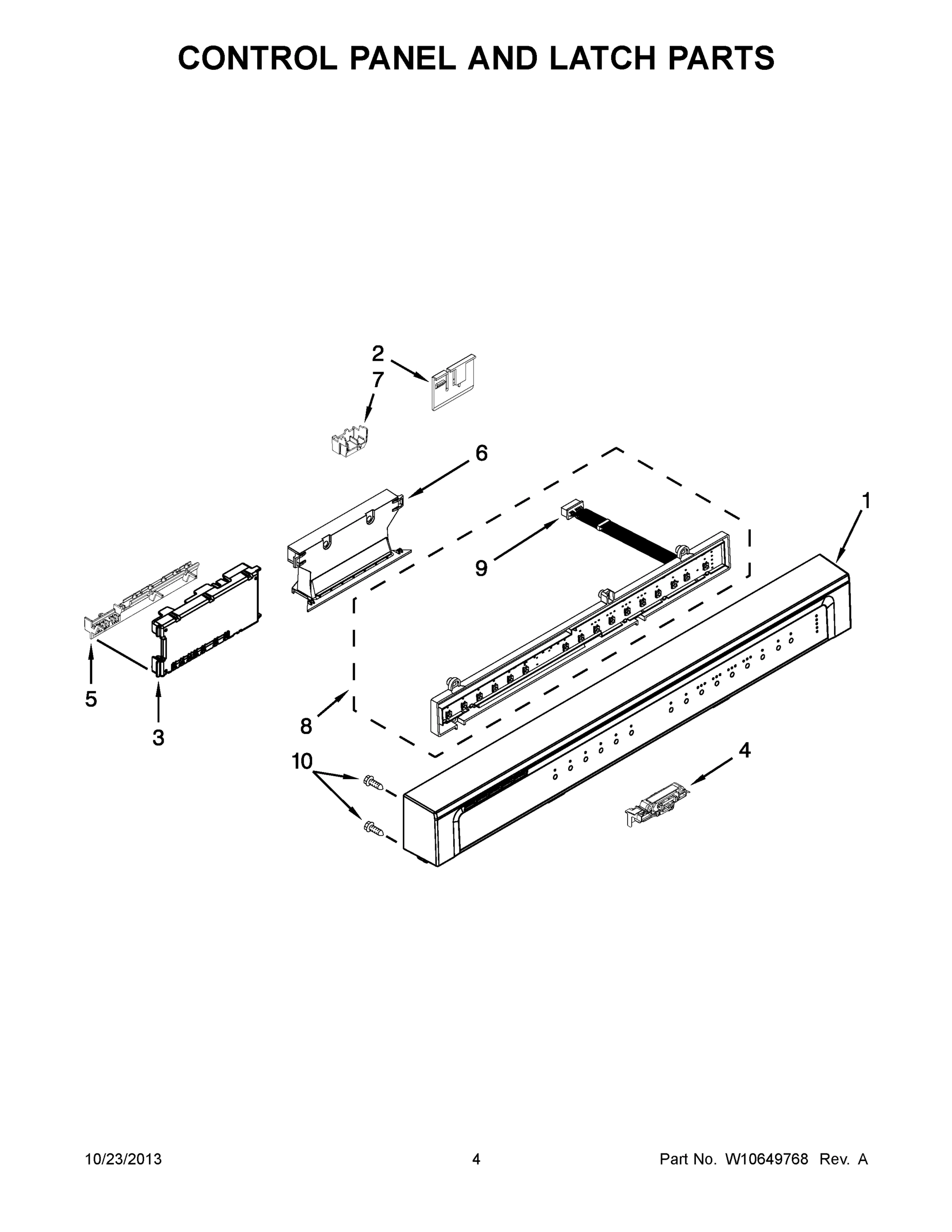 03 - CONTROL PANEL AND LATCH PARTS