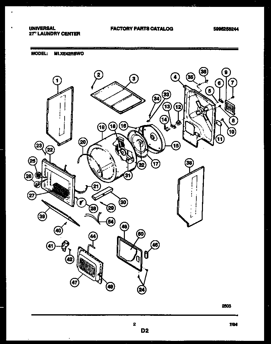 02 - CABINET AND COMPONENT PARTS