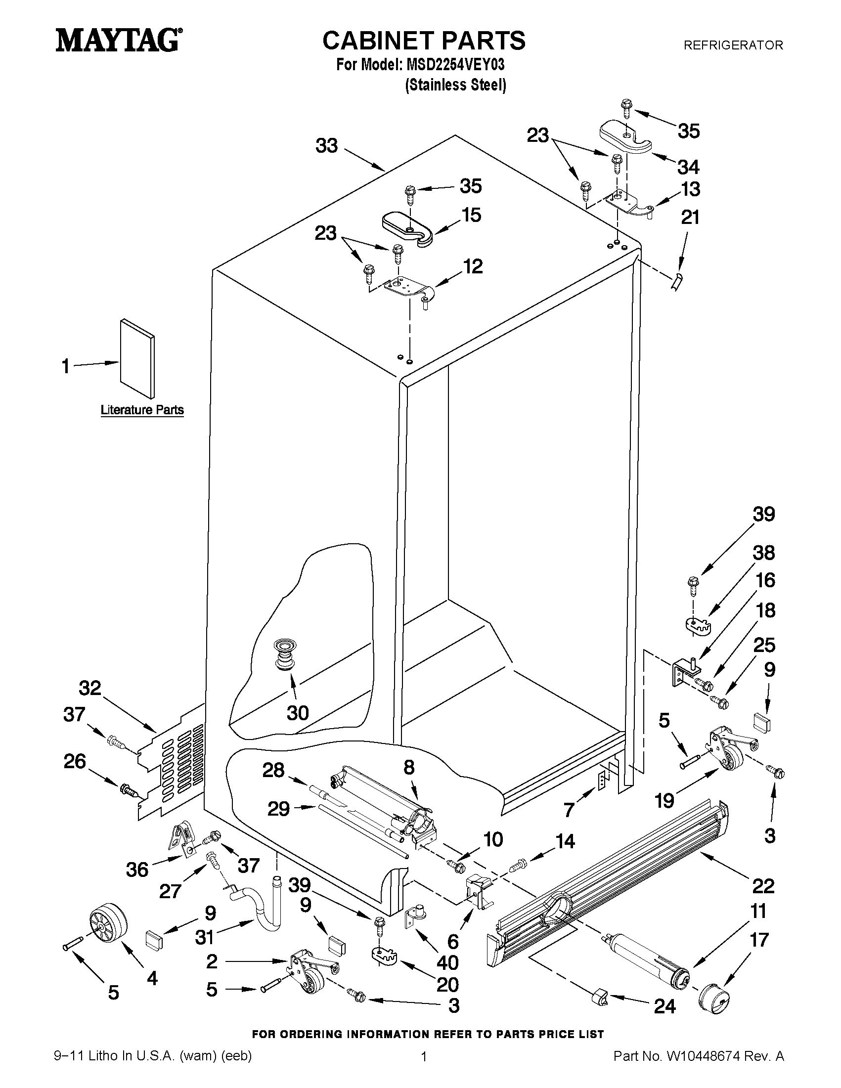 01 - CABINET PARTS