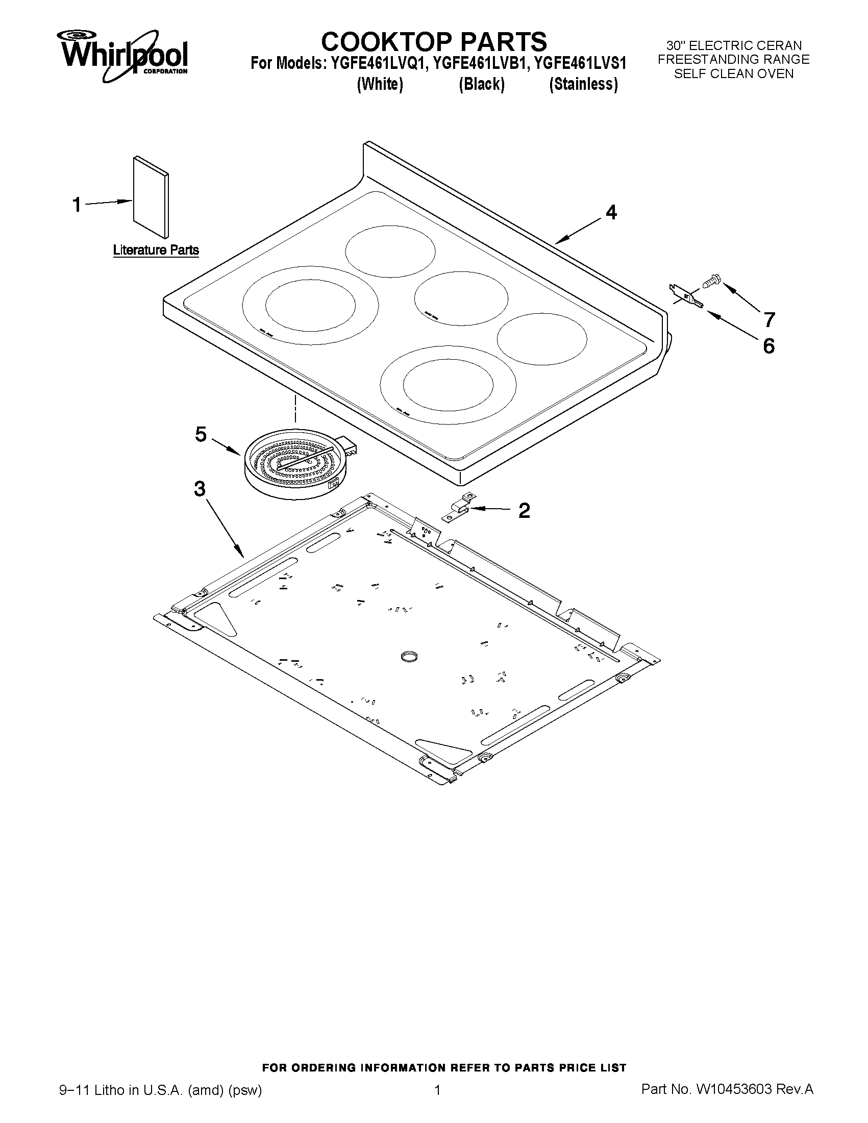 01 - COOKTOP PARTS