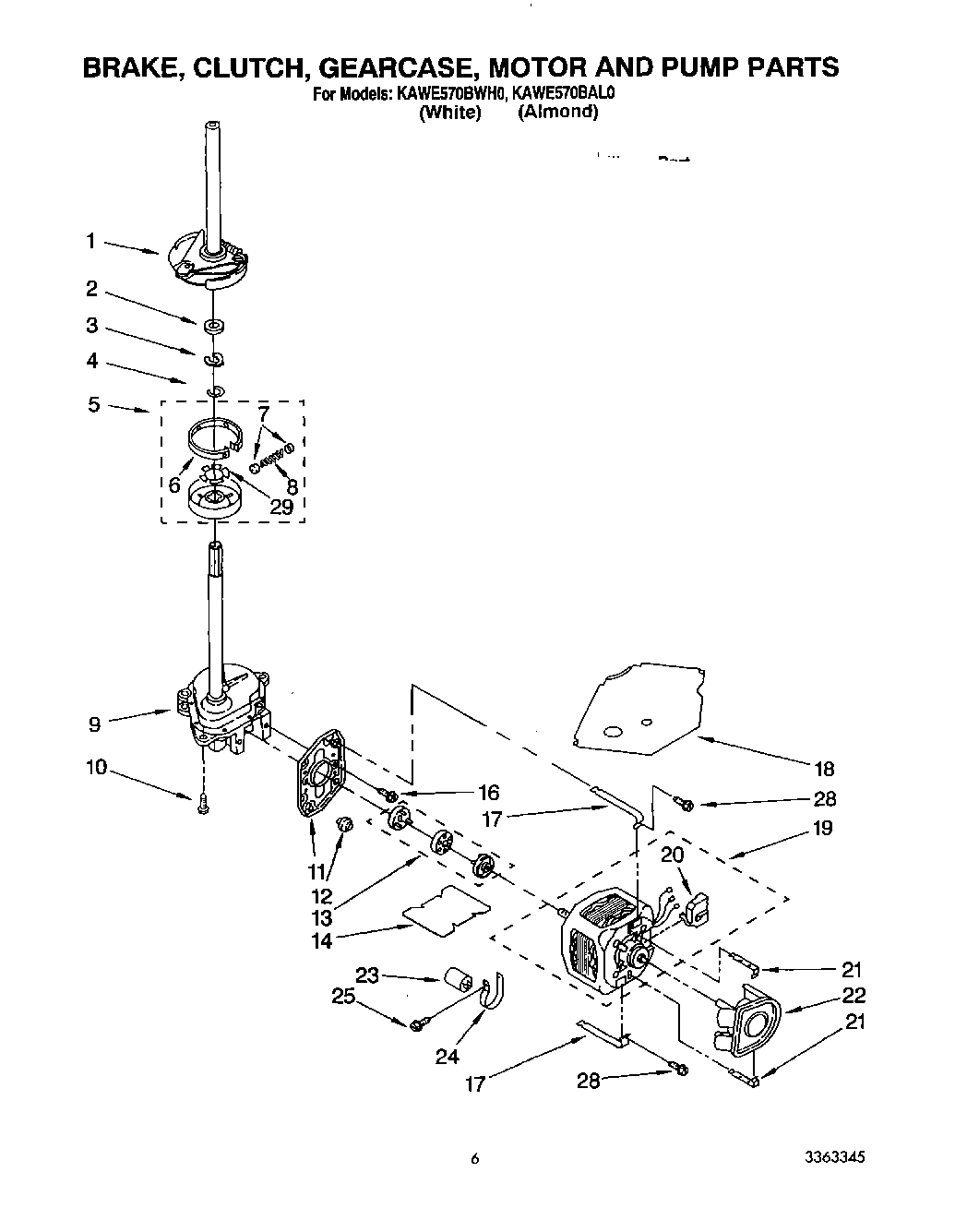 04 - BRAKE, CLUTCH, GEARCASE, MOTOR AND PUMP