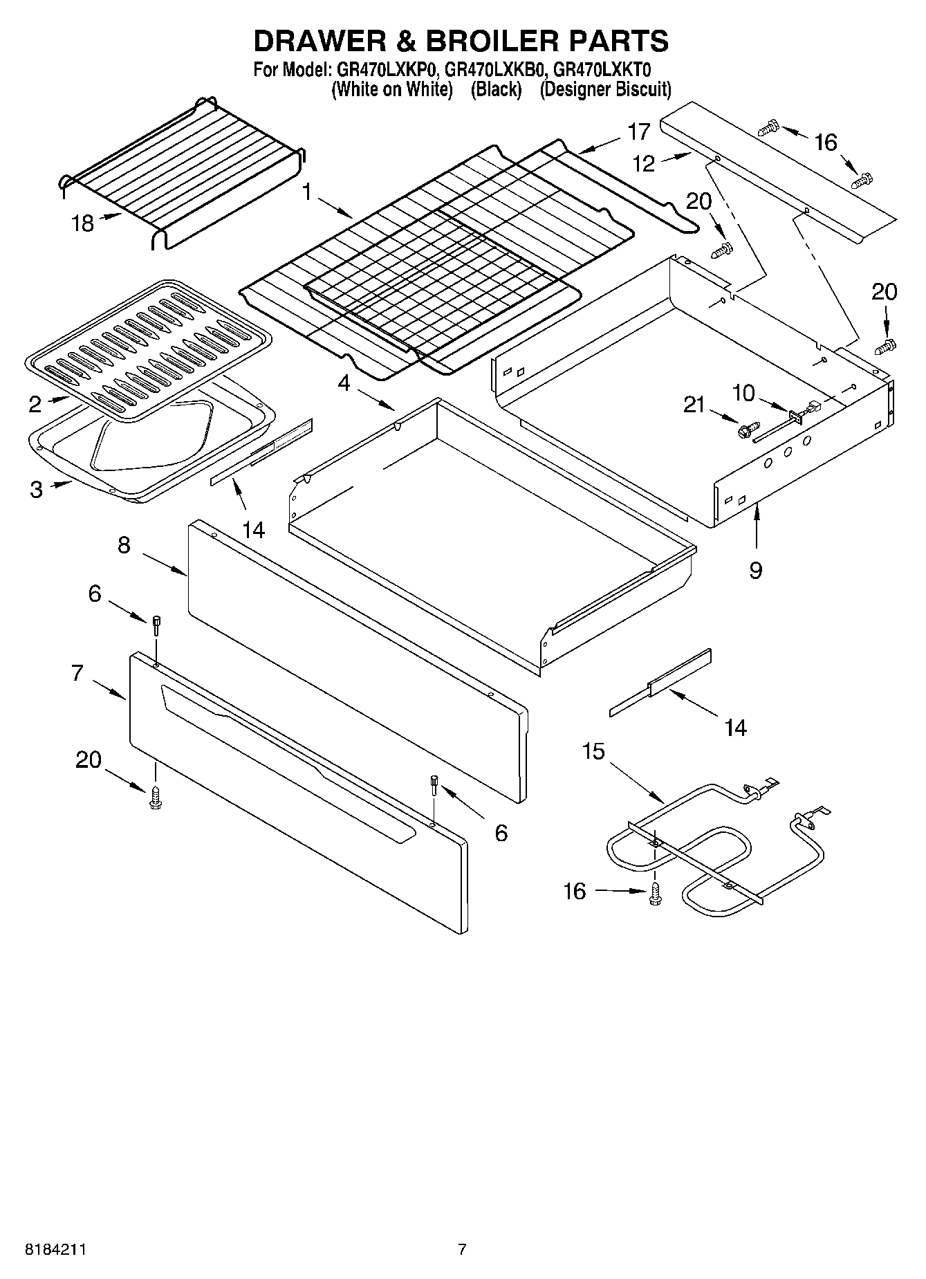 05 - DRAWER AND BROILER, OPTIONAL