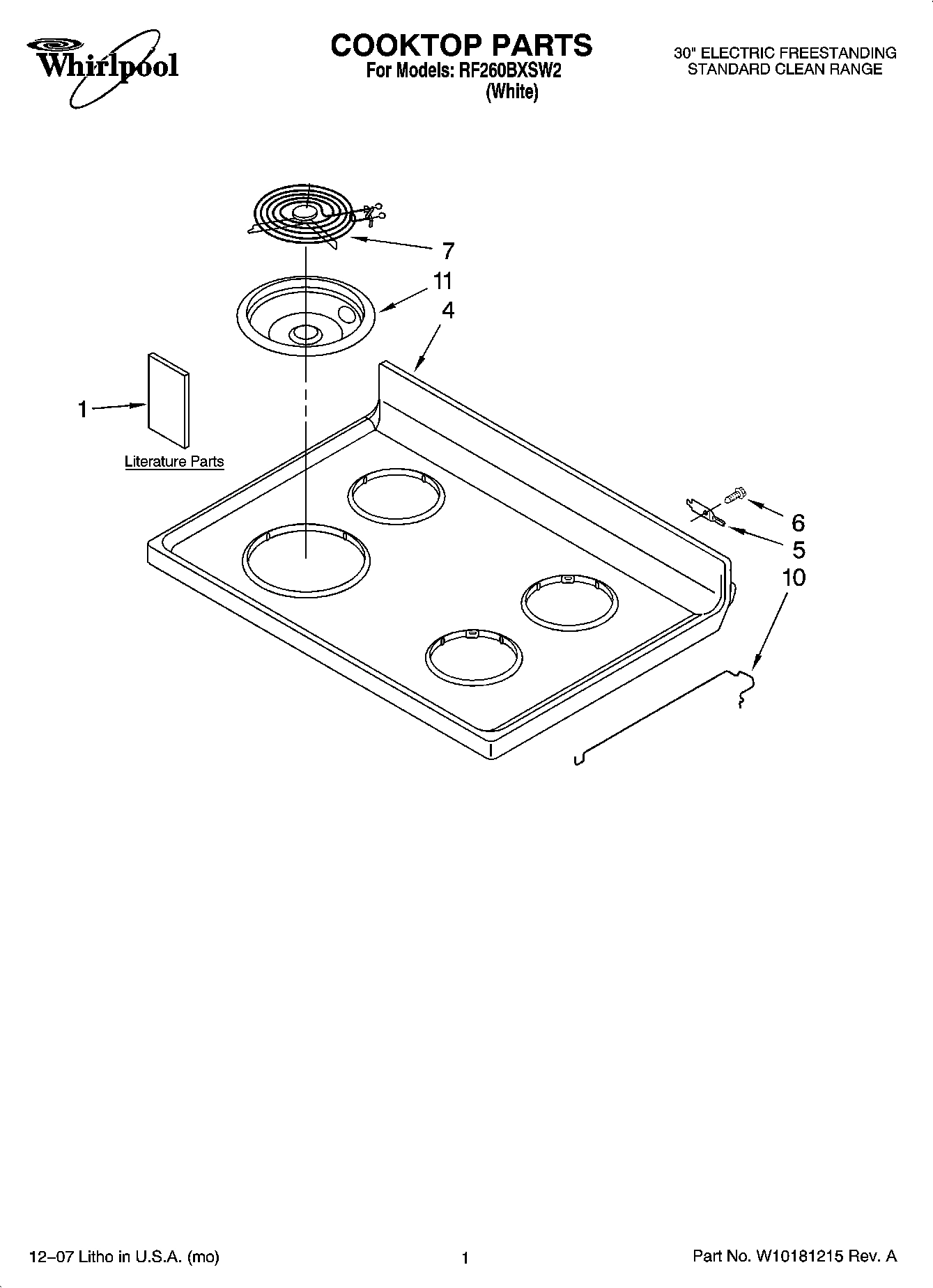 01 - COOKTOP PARTS