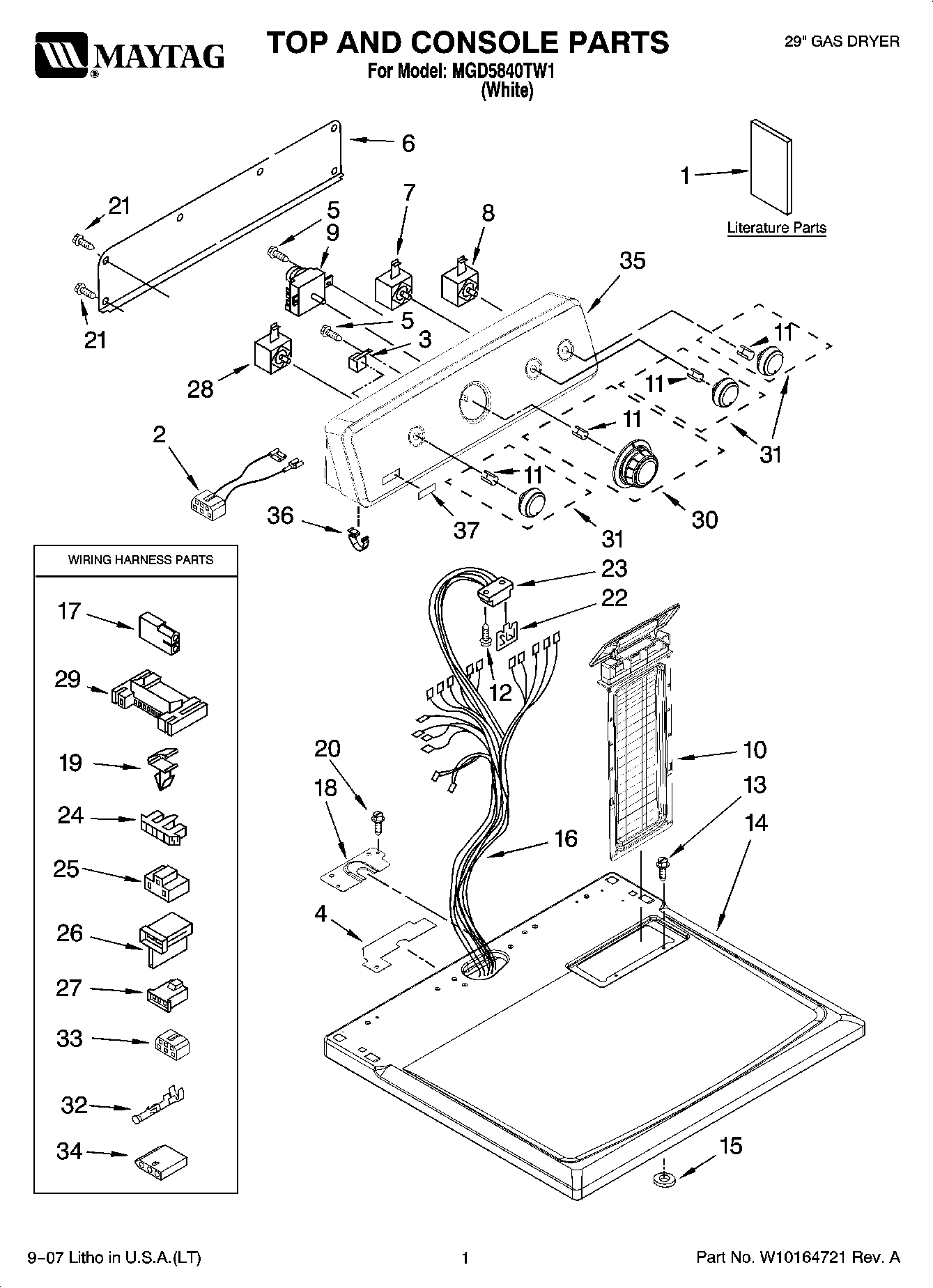 01 - TOP AND CONSOLE PARTS
