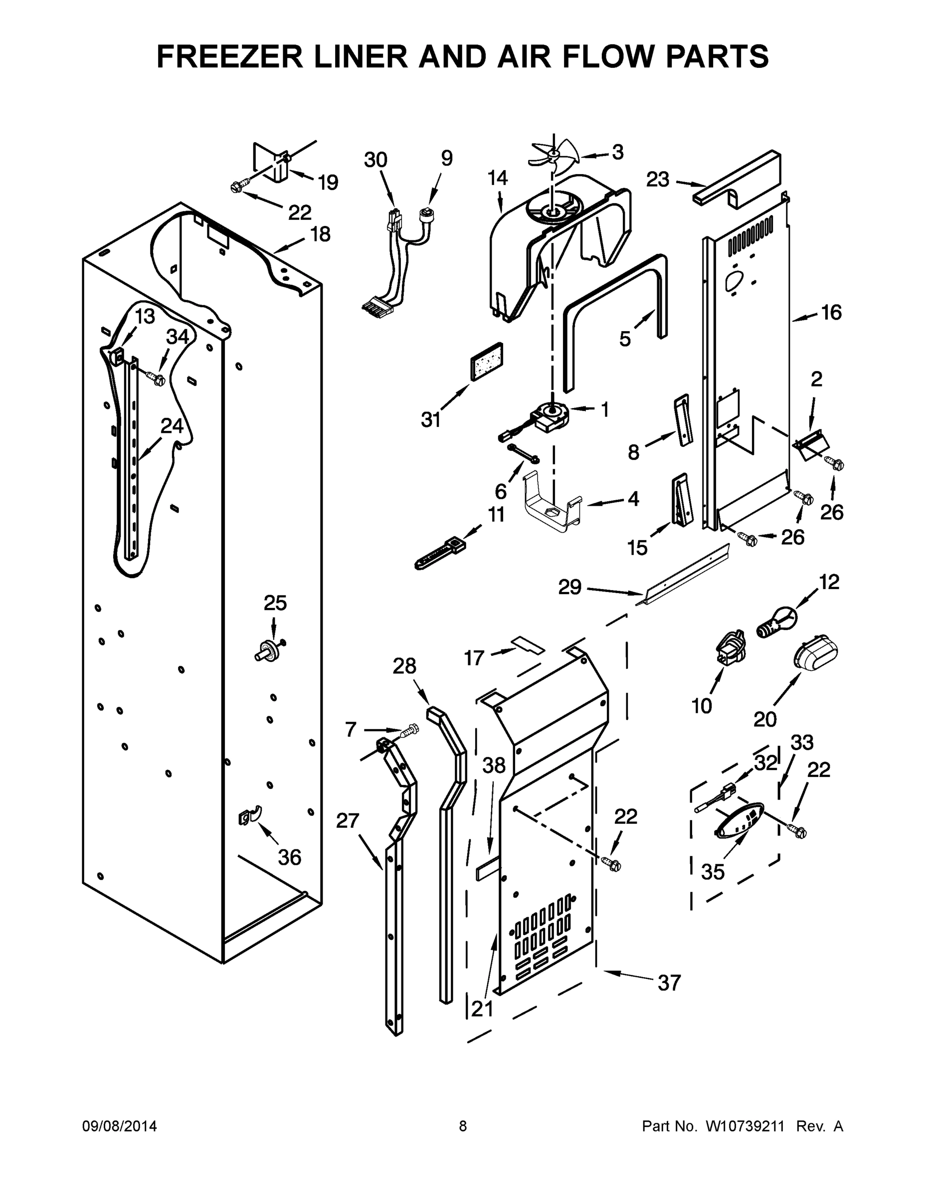 05 - FREEZER LINER AND AIR FLOW PARTS
