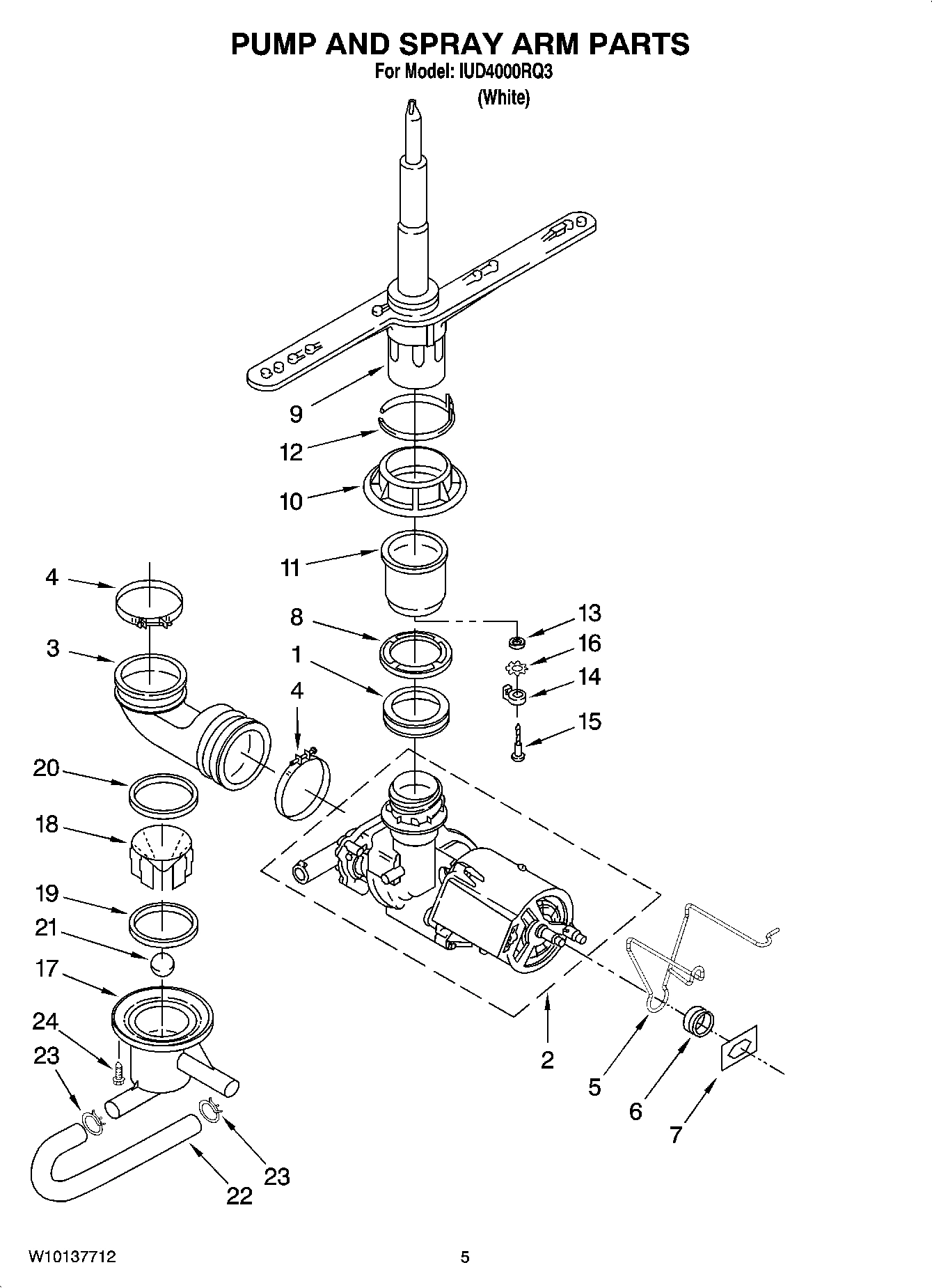 04 - PUMP AND SPRAY ARM PARTS