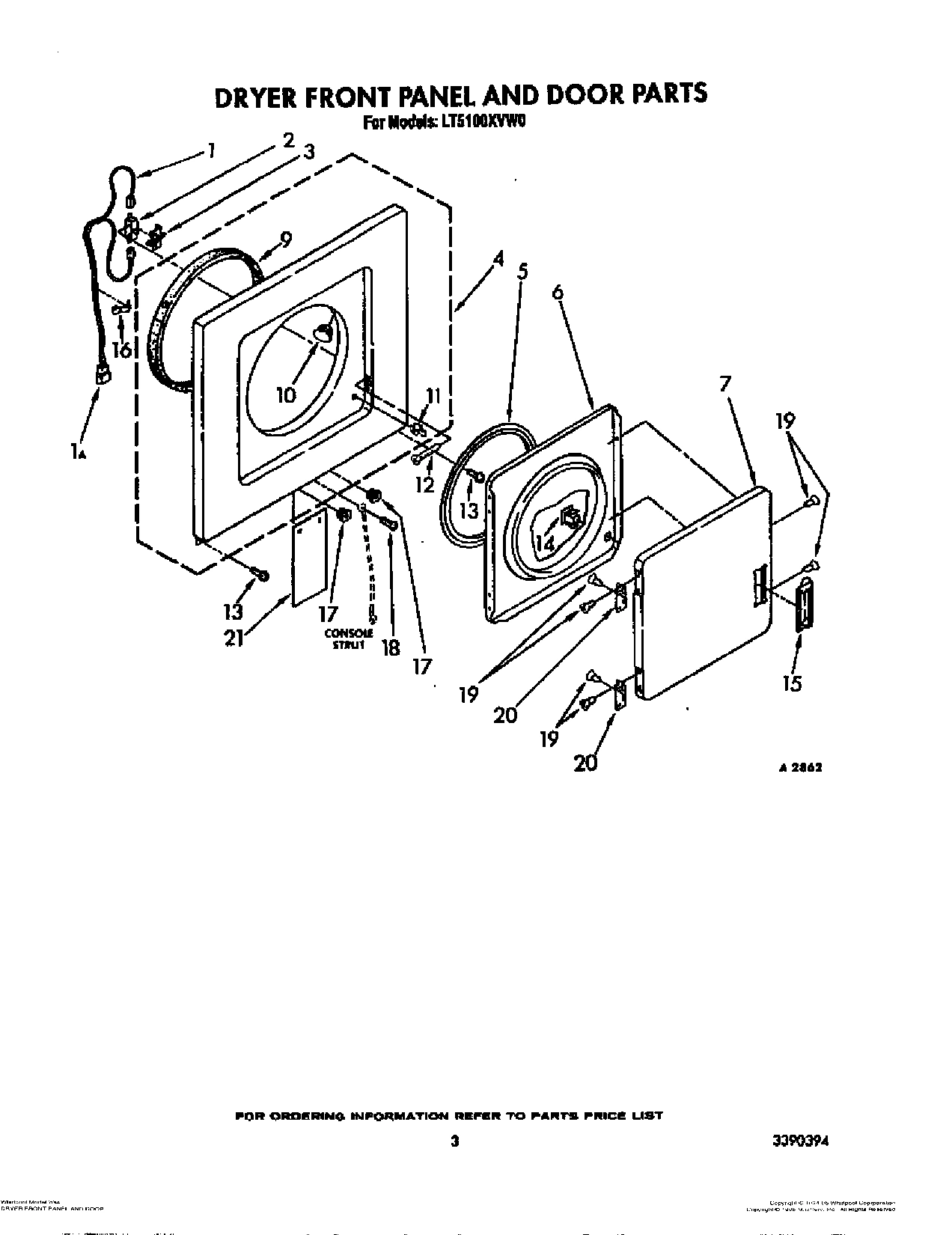 03 - DRYER FRONT PANEL AND DOOR