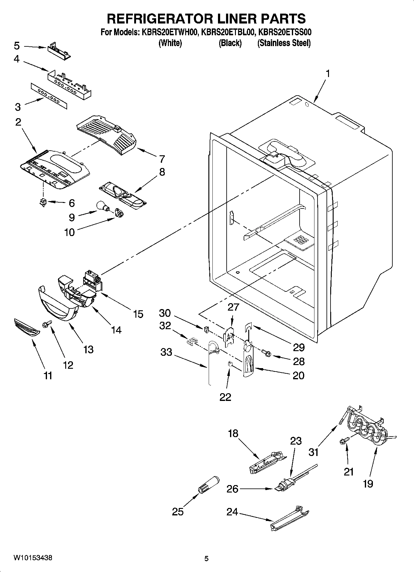 03 - REFRIGERATOR LINER PARTS