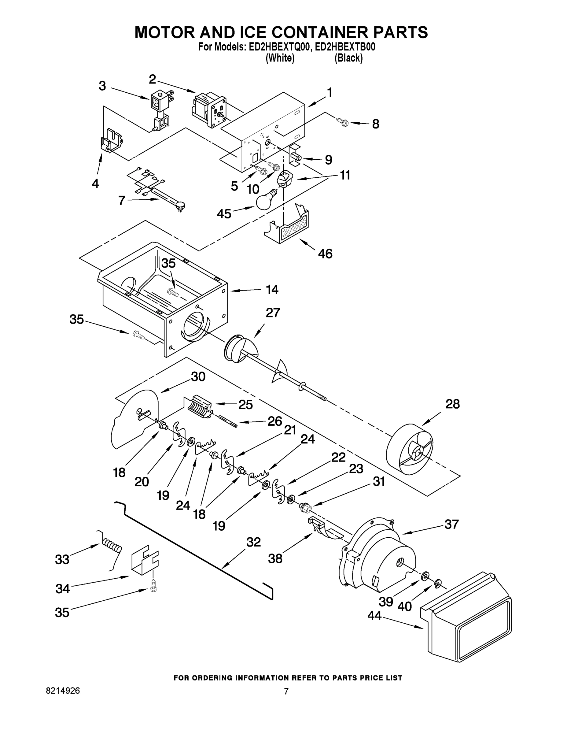 05 - MOTOR AND ICE CONTAINER PARTS
