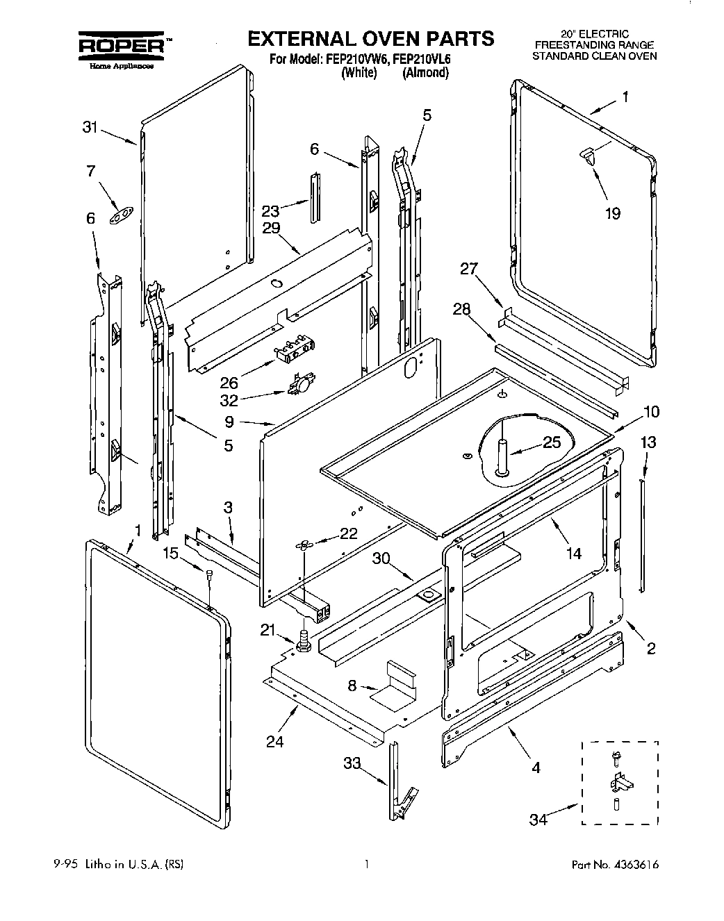 01 - EXTERNAL OVEN, LIT/OPTIONAL