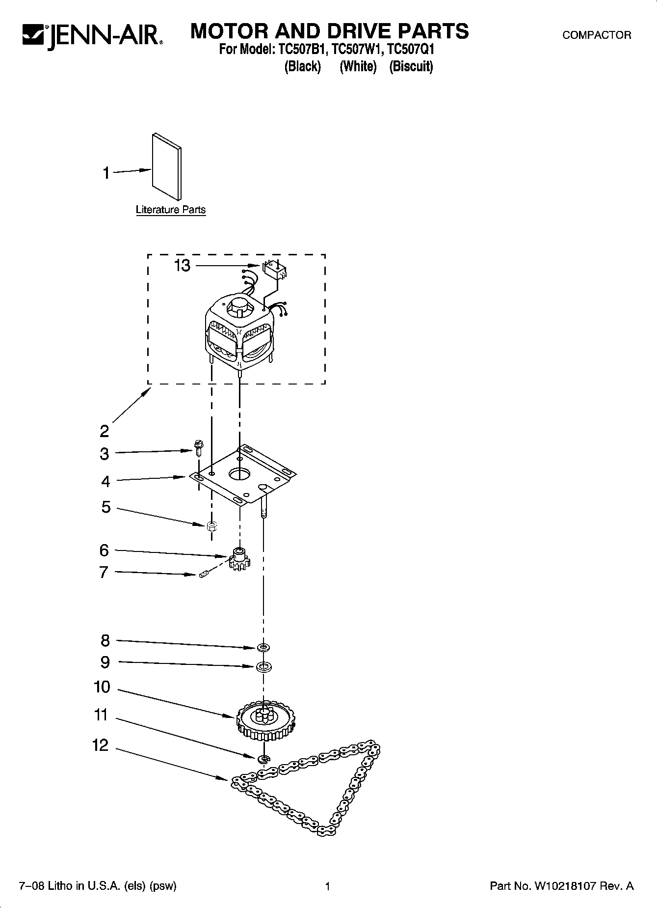 01 - MOTOR AND DRIVE PARTS