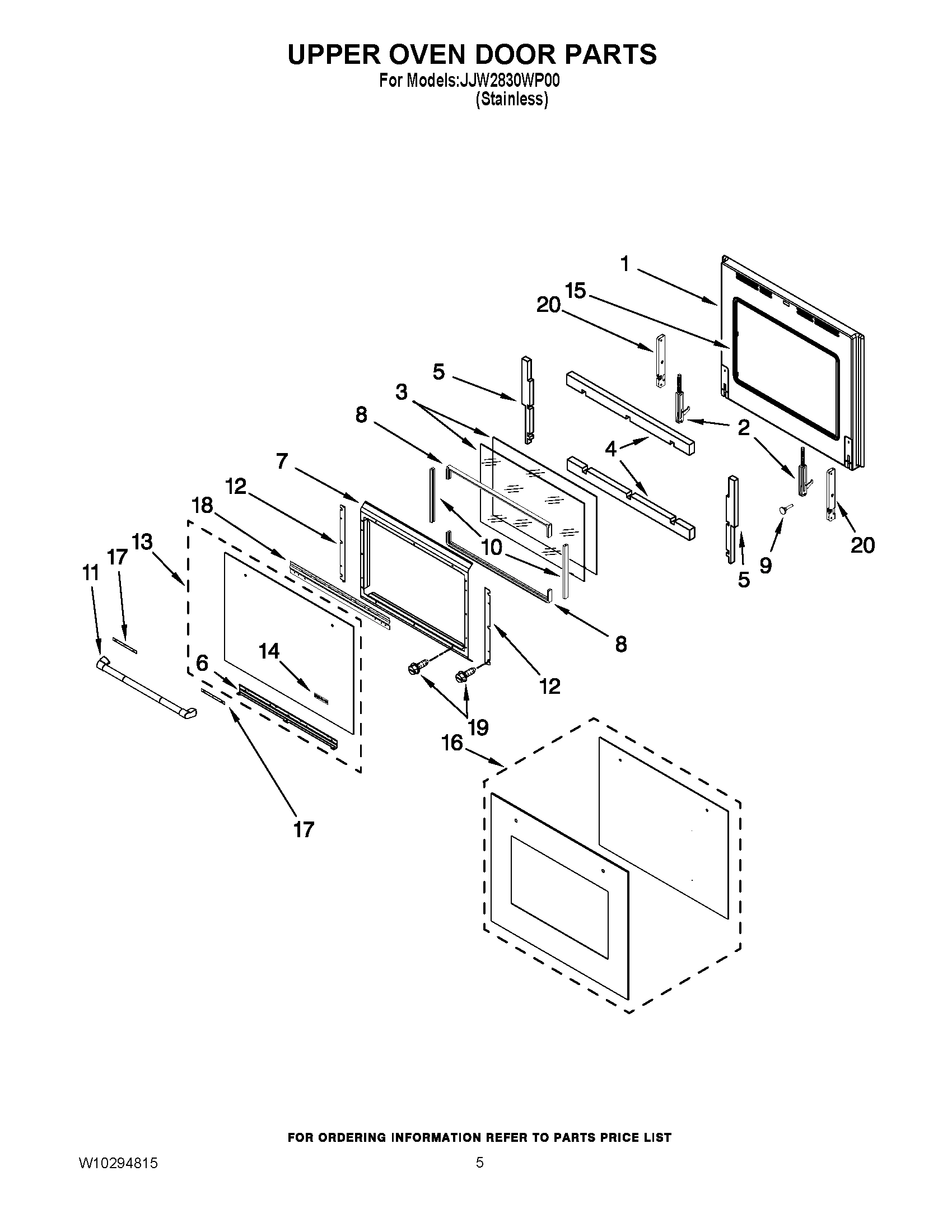03 - UPPER OVEN DOOR PARTS