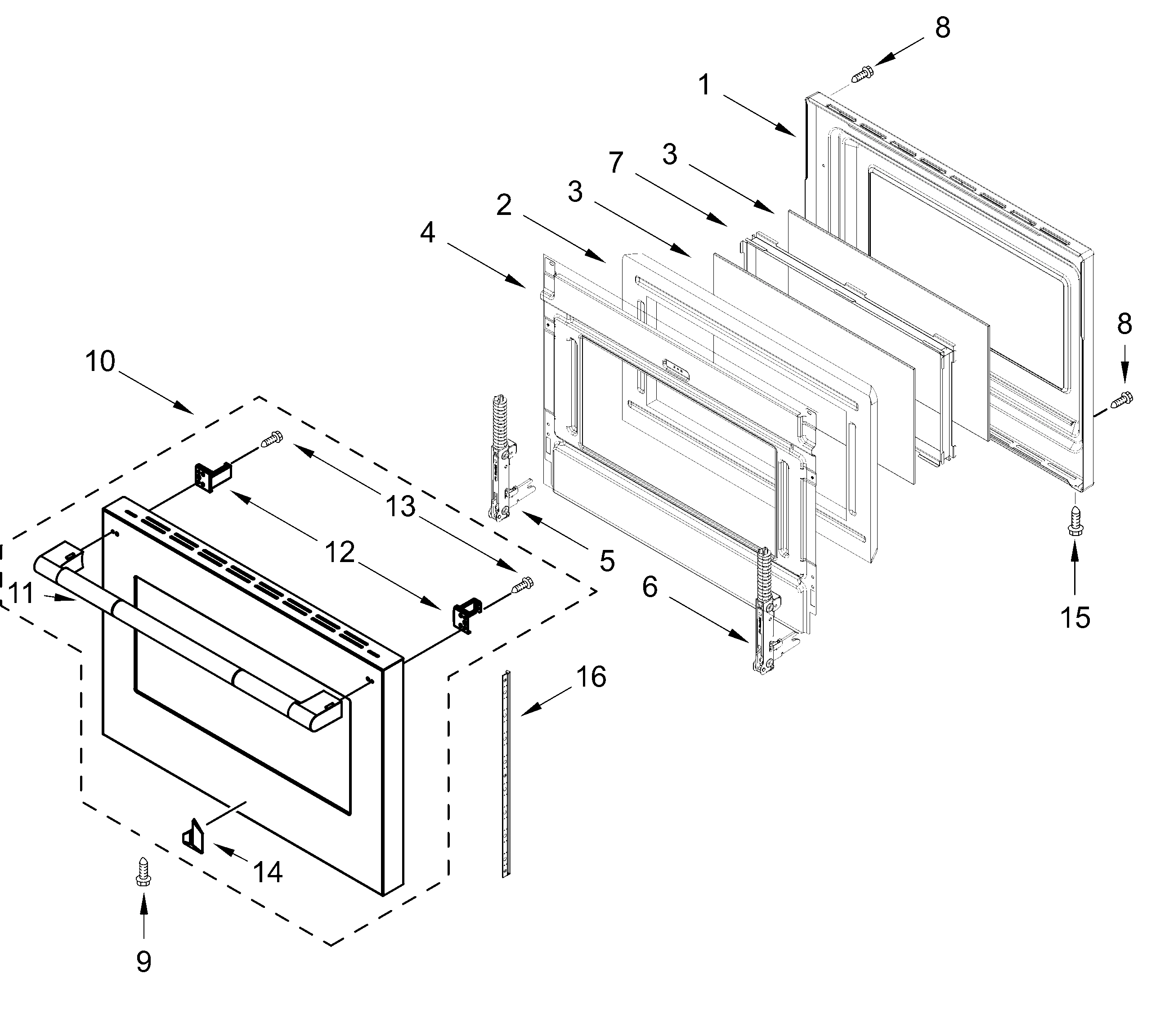 OVEN DOOR PARTS (30 In)