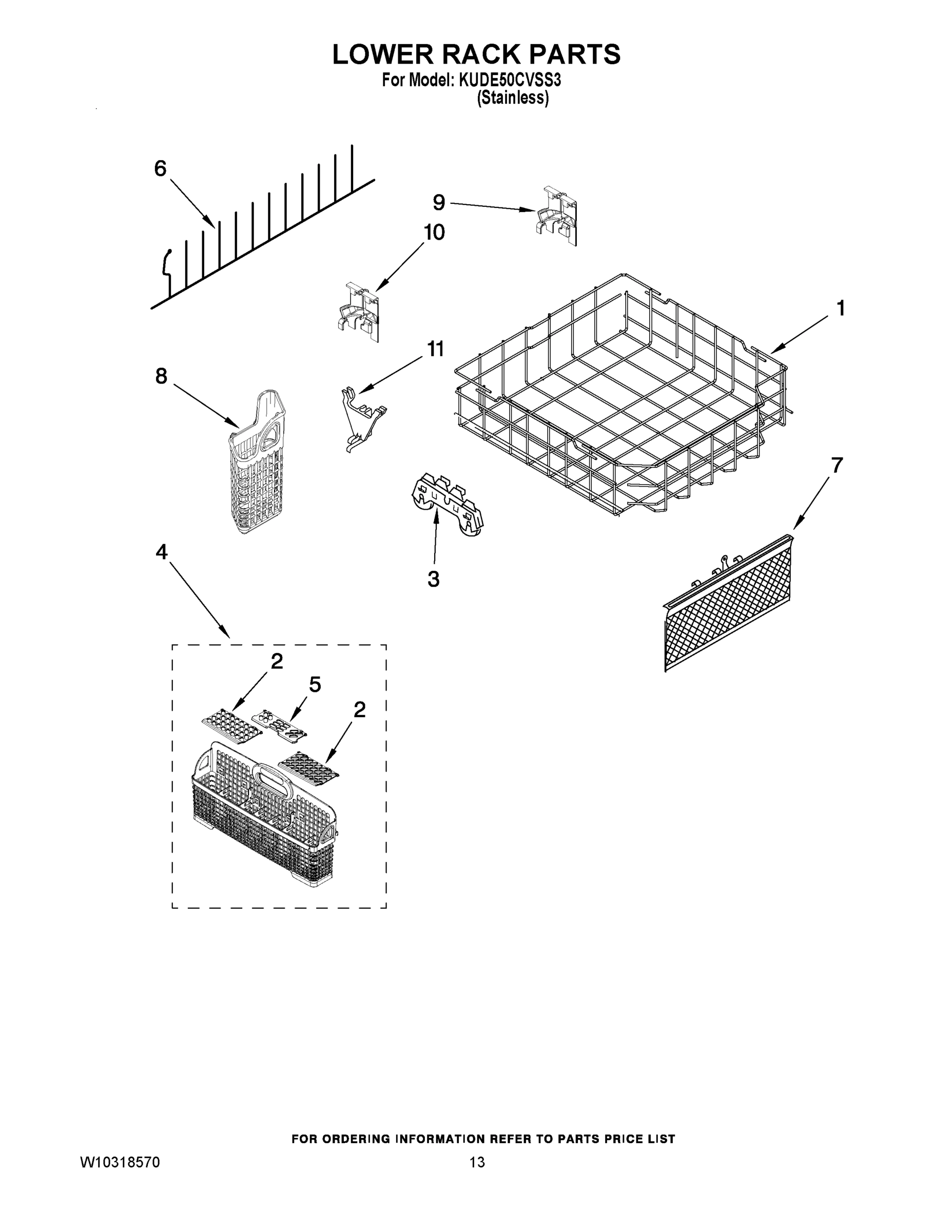 10 - LOWER RACK PARTS