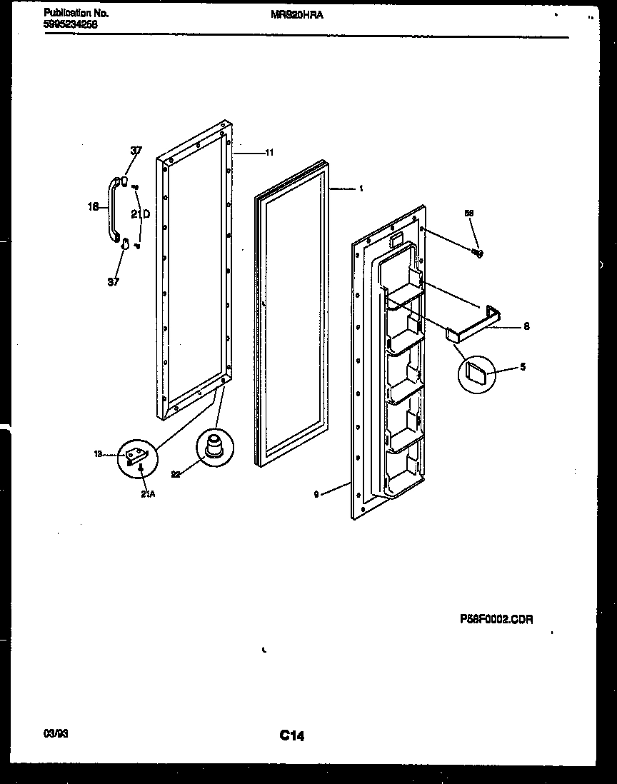 02 - FREEZER DOOR PARTS