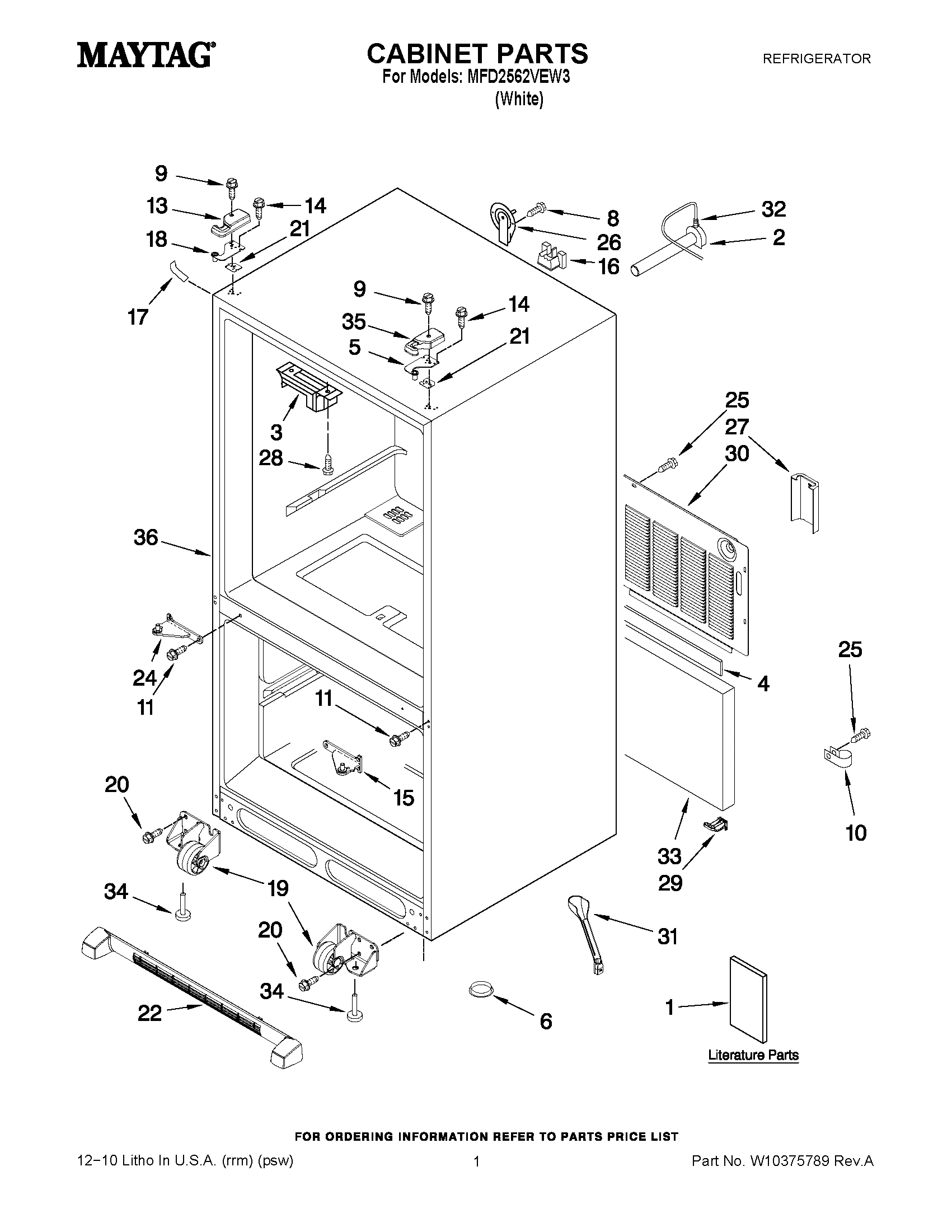 01 - CABINET PARTS