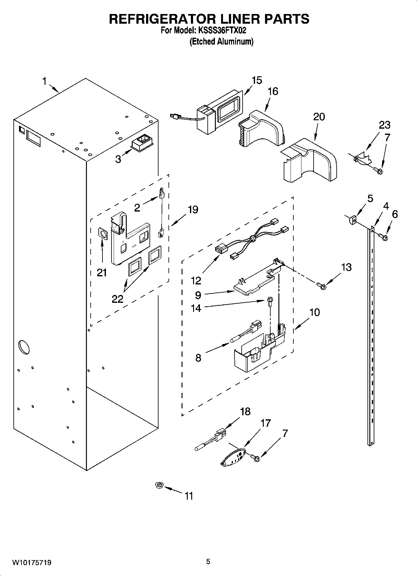 04 - REFRIGERATOR LINER PARTS