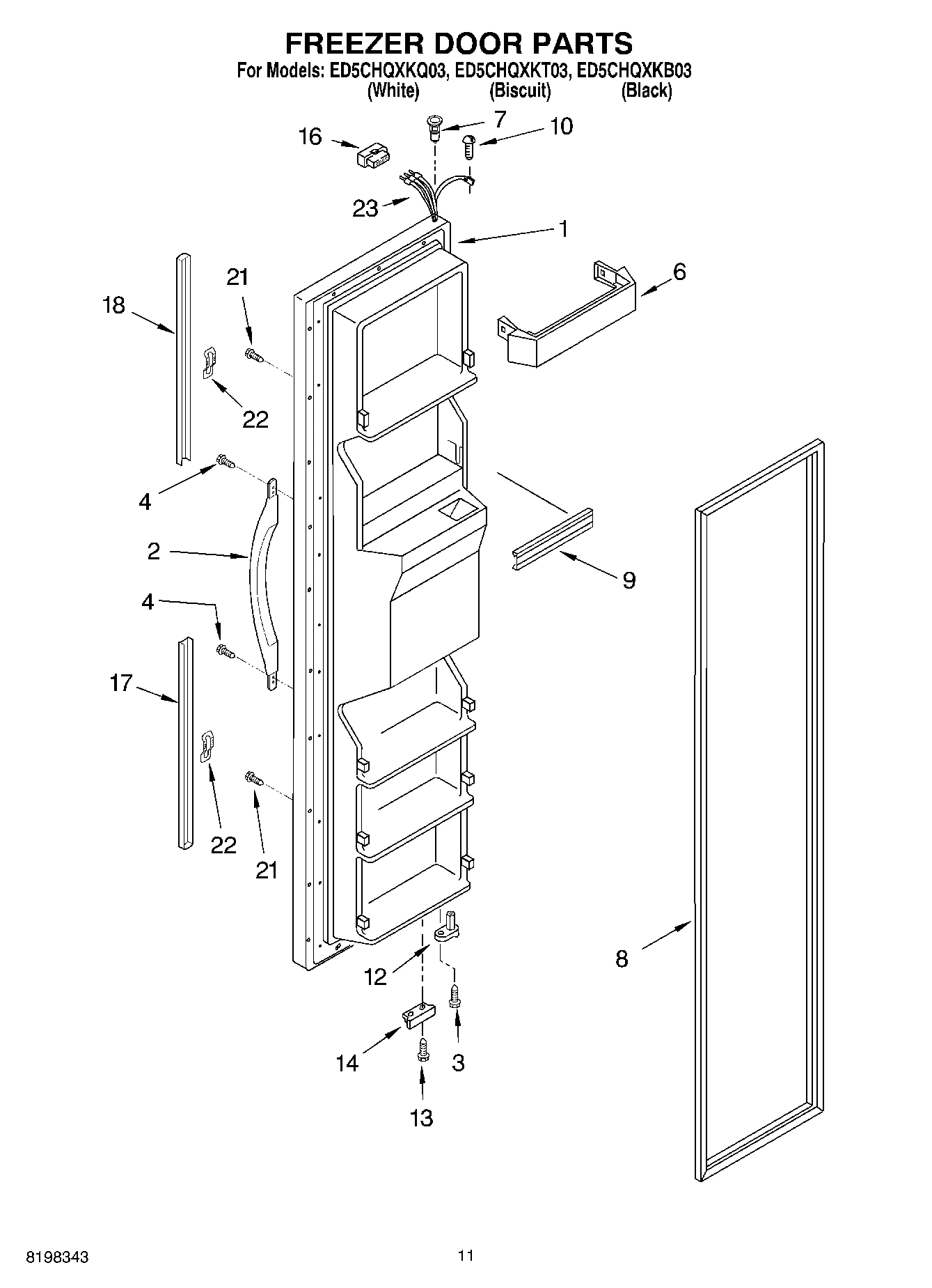 07 - FREEZER DOOR PARTS