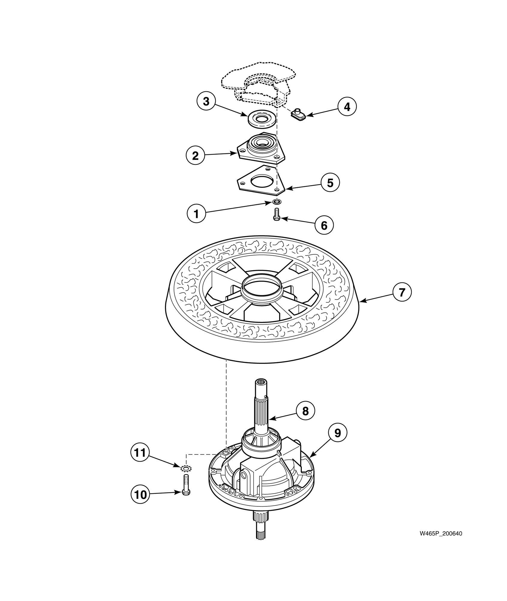 Transmission Assembly and Balance Ring - Long Post Models
