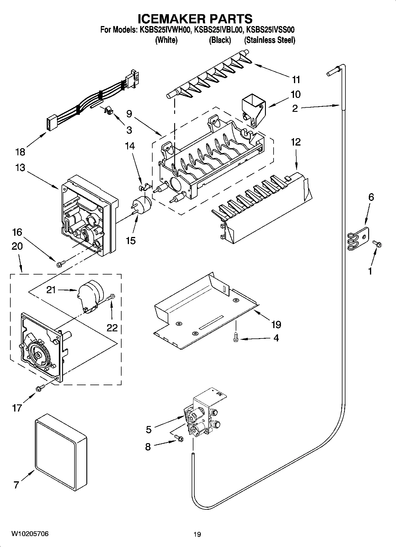 12 - ICEMAKER PARTS, OPTIONAL PARTS (NOT INCLUDED)