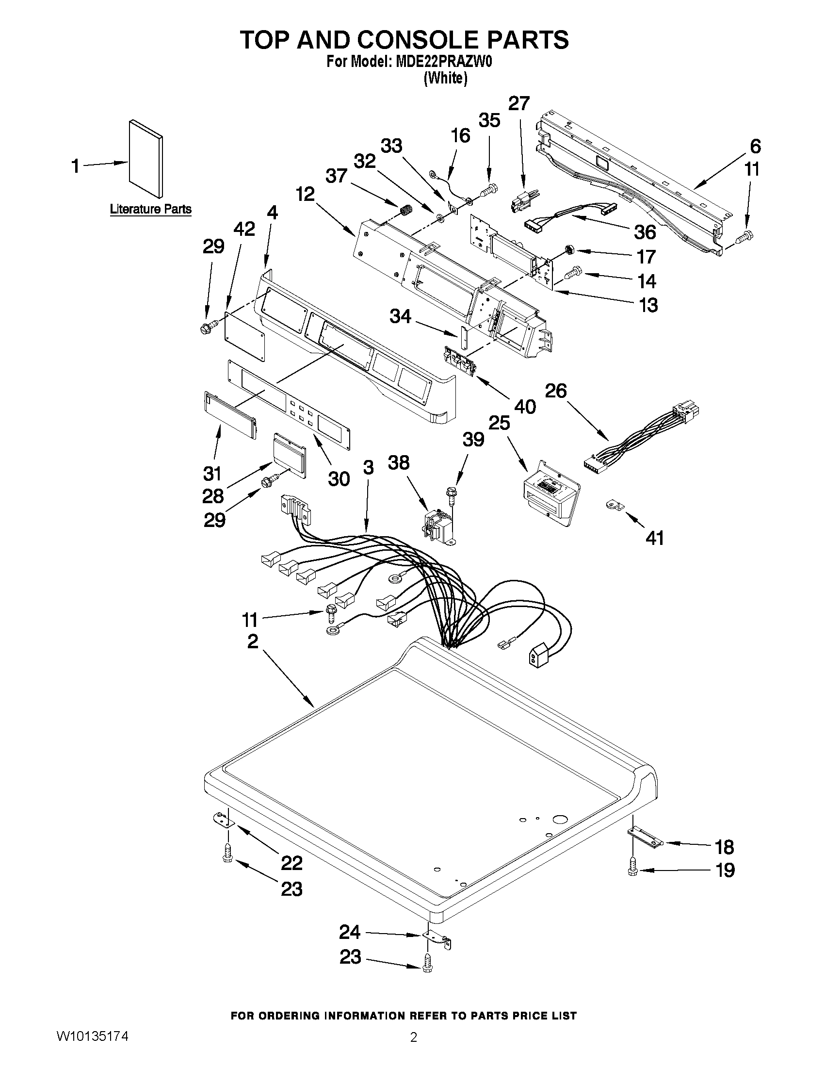 01 - TOP AND CONSOLE PARTS