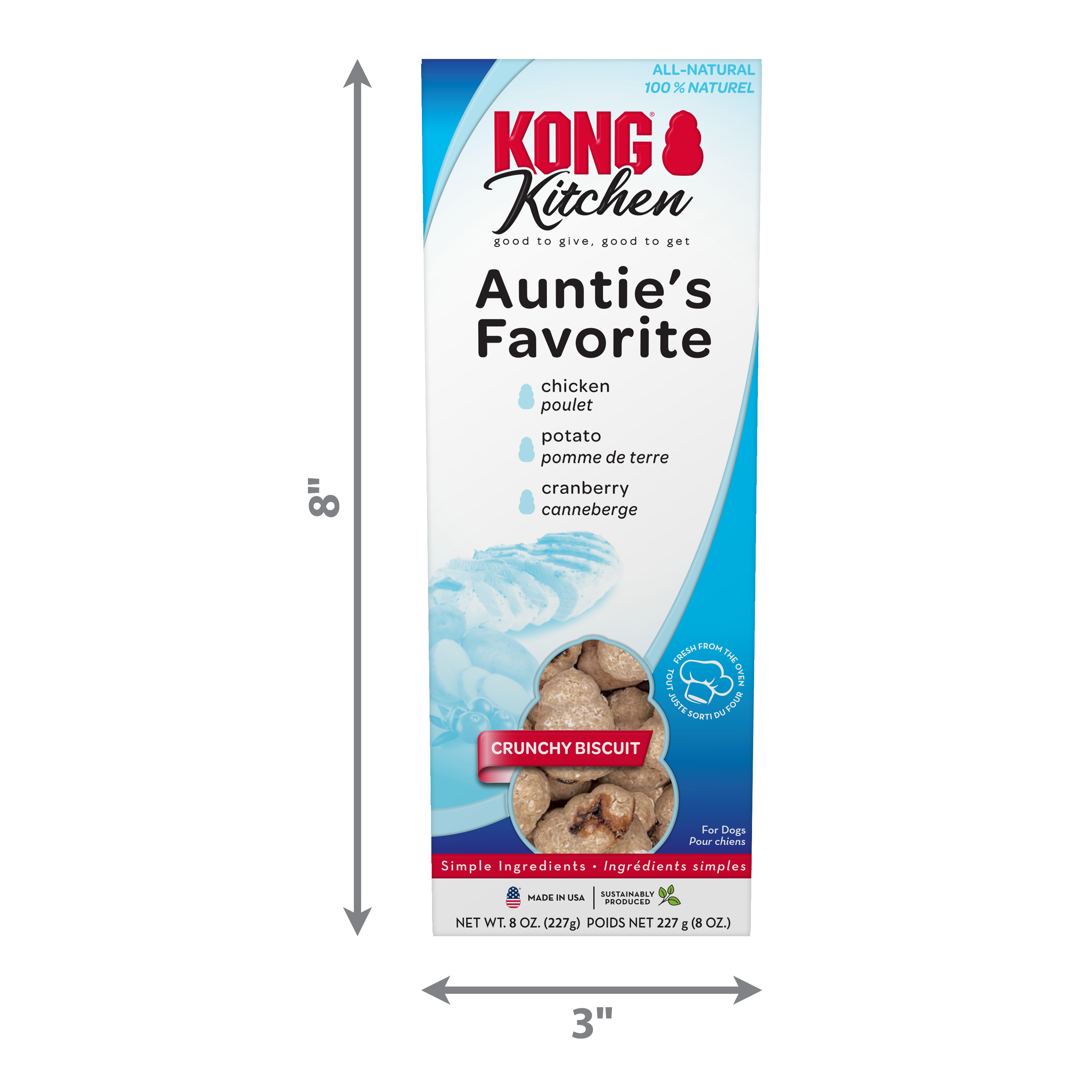 KONG Kitchen Crunchy Biscuit Auntie's Favorite onpack product image