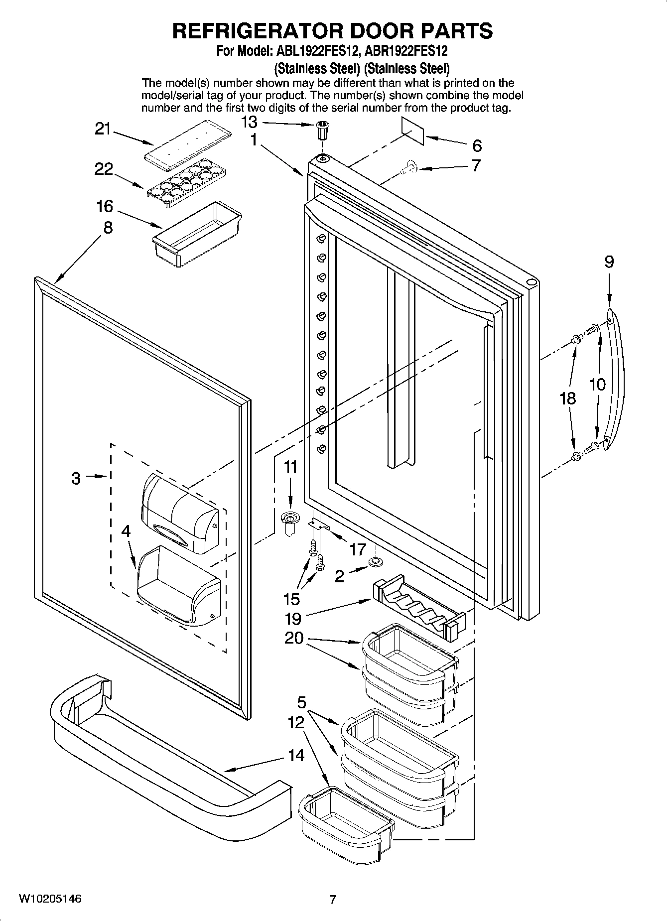 04 - REFRIGERATOR DOOR PARTS