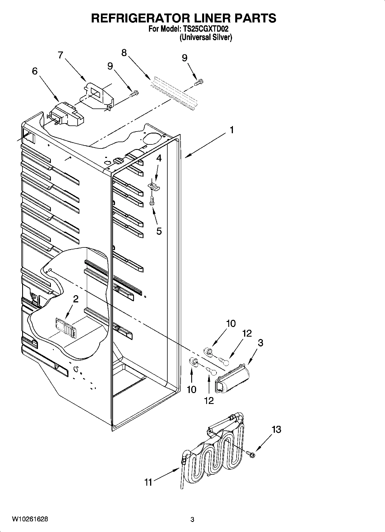 02 - REFRIGERATOR LINER PARTS