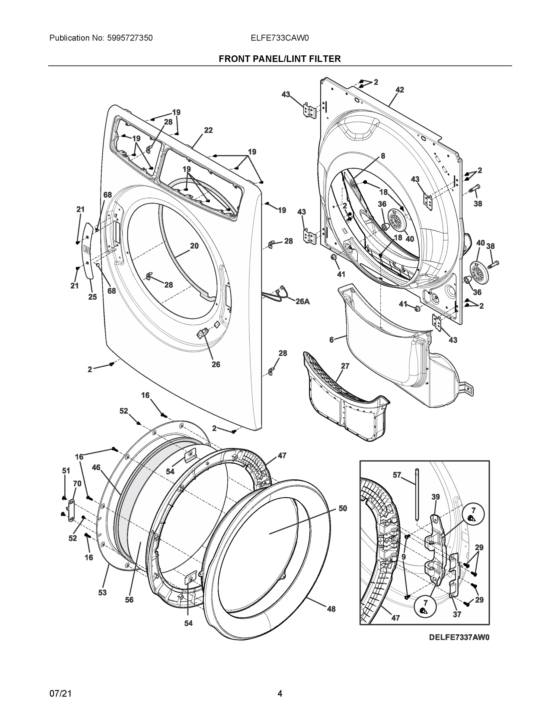 03 - FRONT PANEL/LINT FILTER