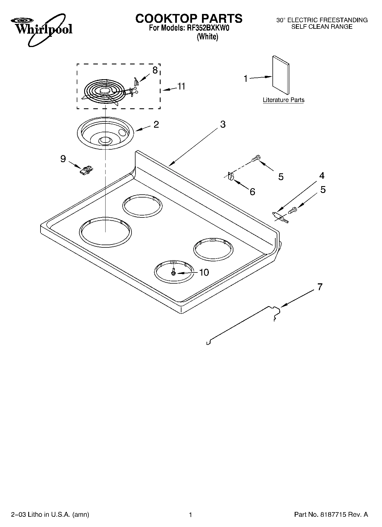 01 - COOKTOP PARTS