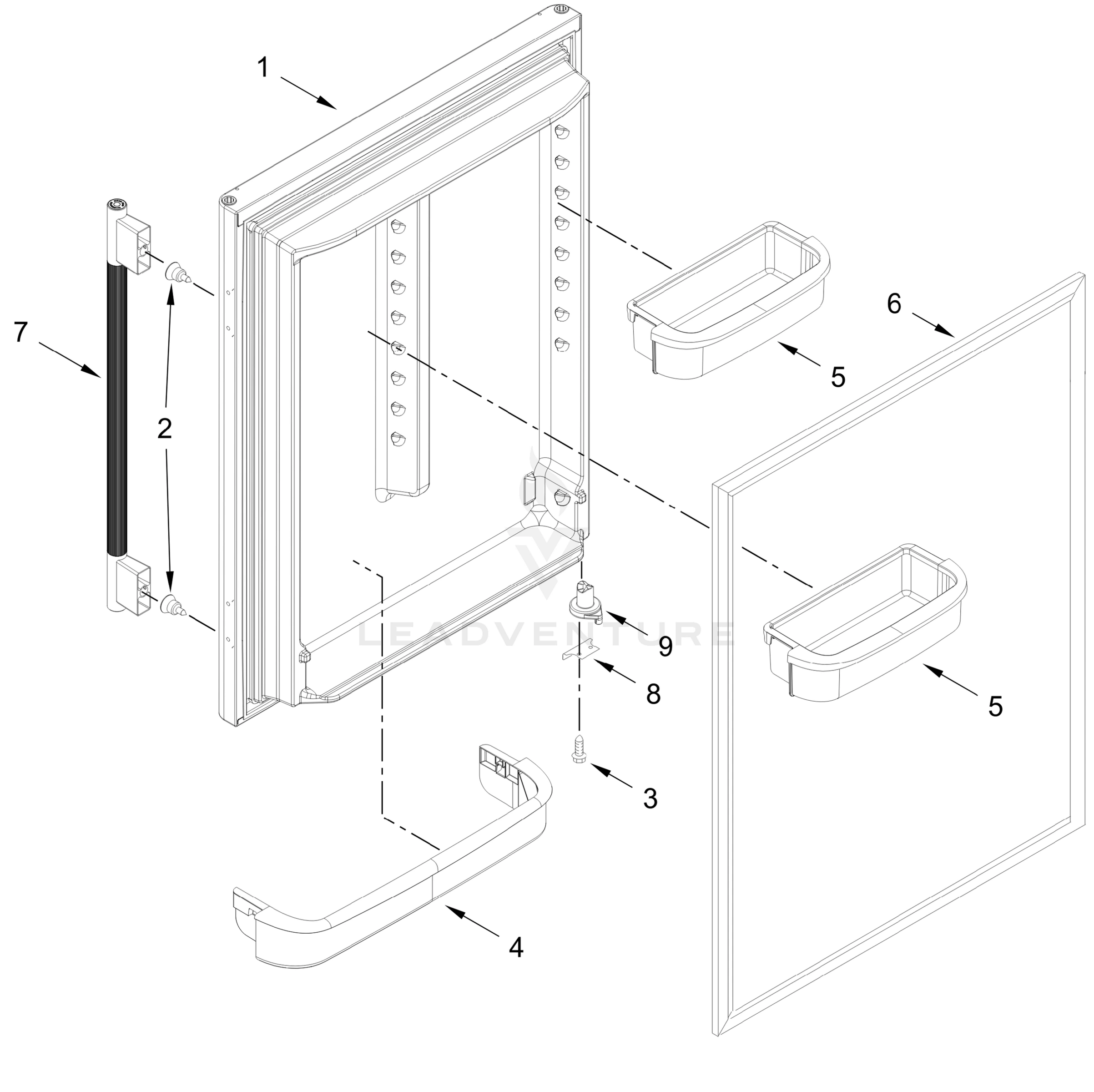 REFRIGERATOR DOOR PARTS
