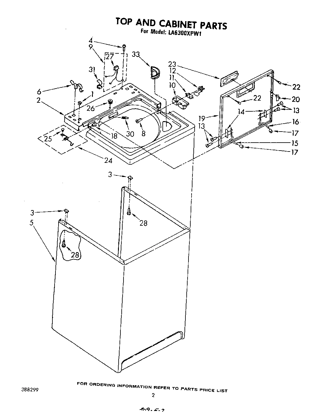 02 - TOP AND CABINET, NOT ILLUSTRATED AND OPTIONAL