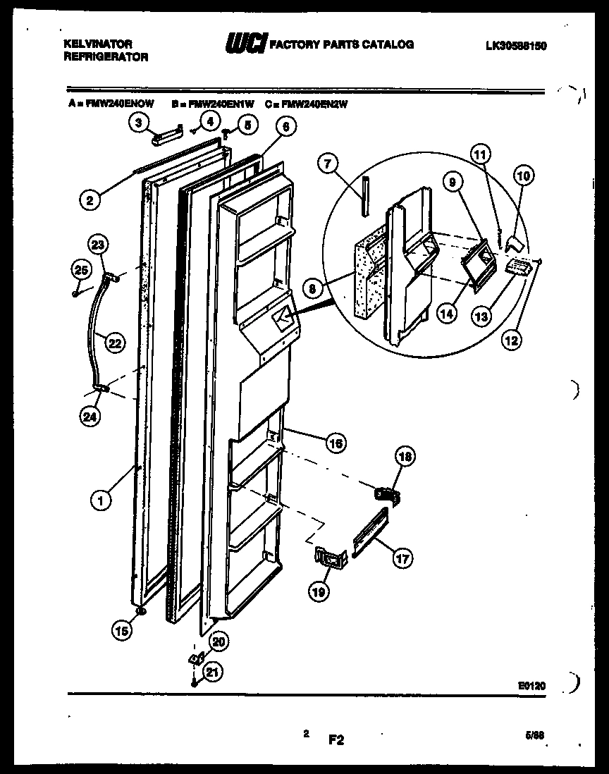 02 - FREEZER DOOR PARTS