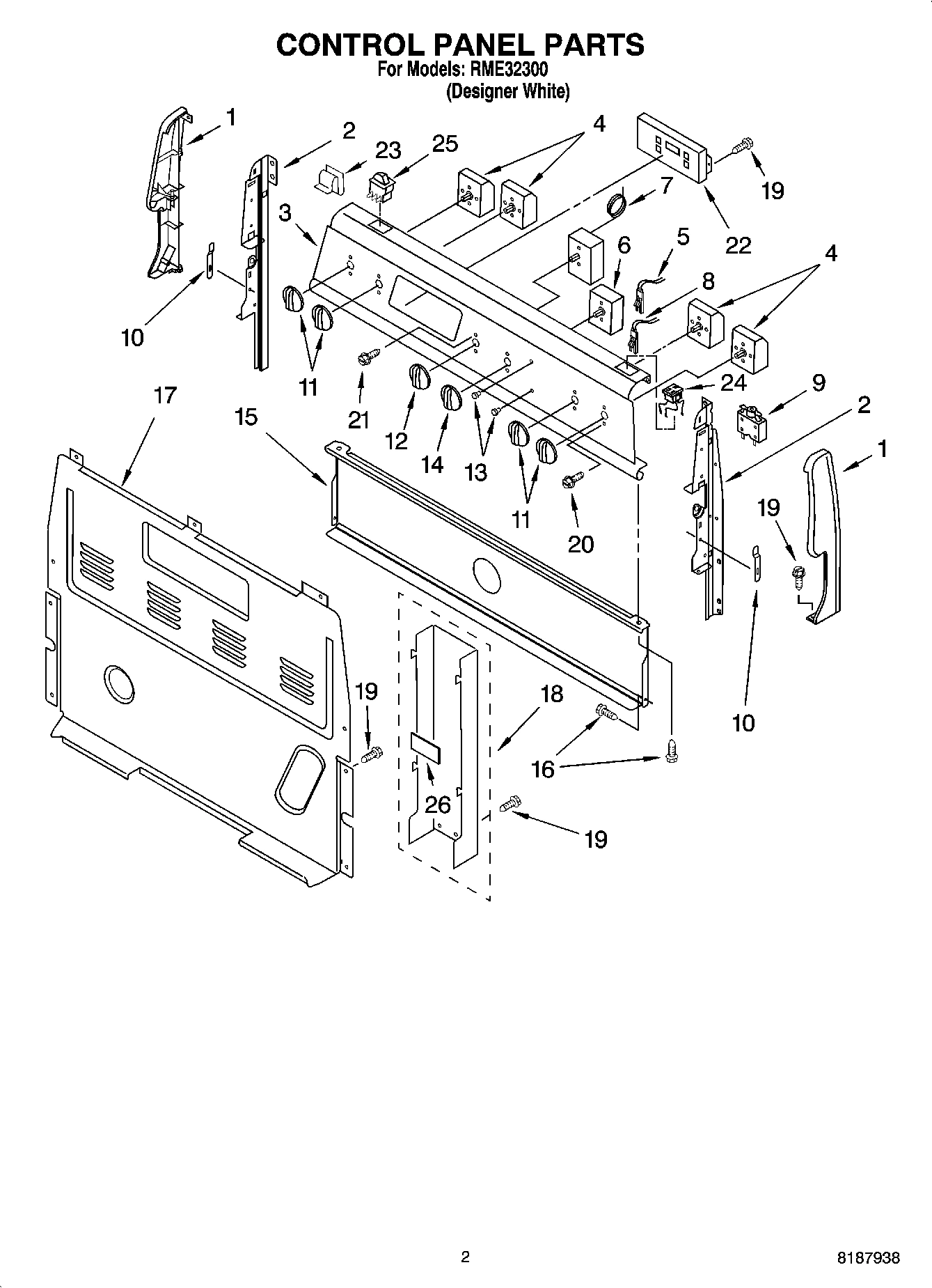02 - CONTROL PANEL PARTS