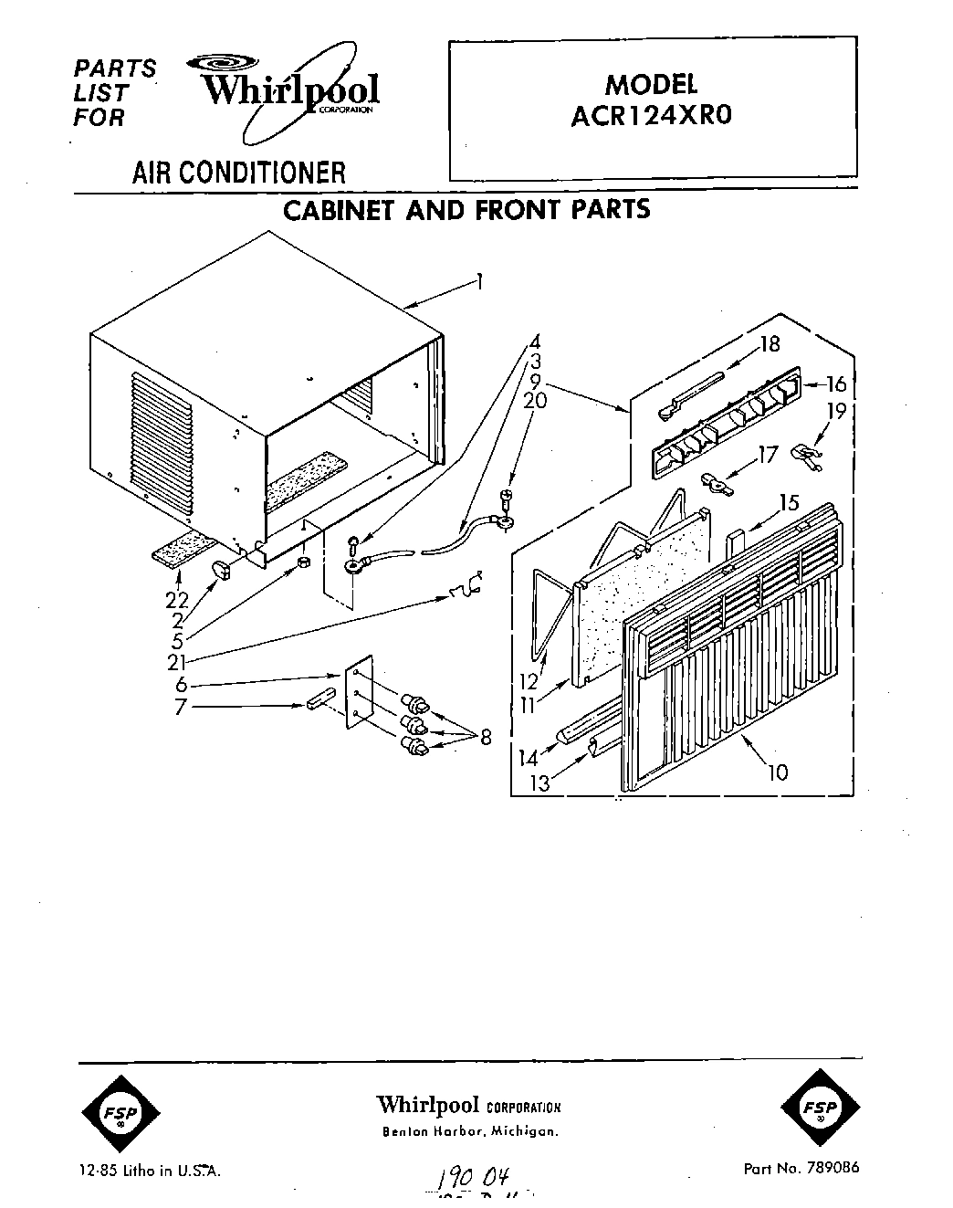 01 - CABINET AND FRONT
