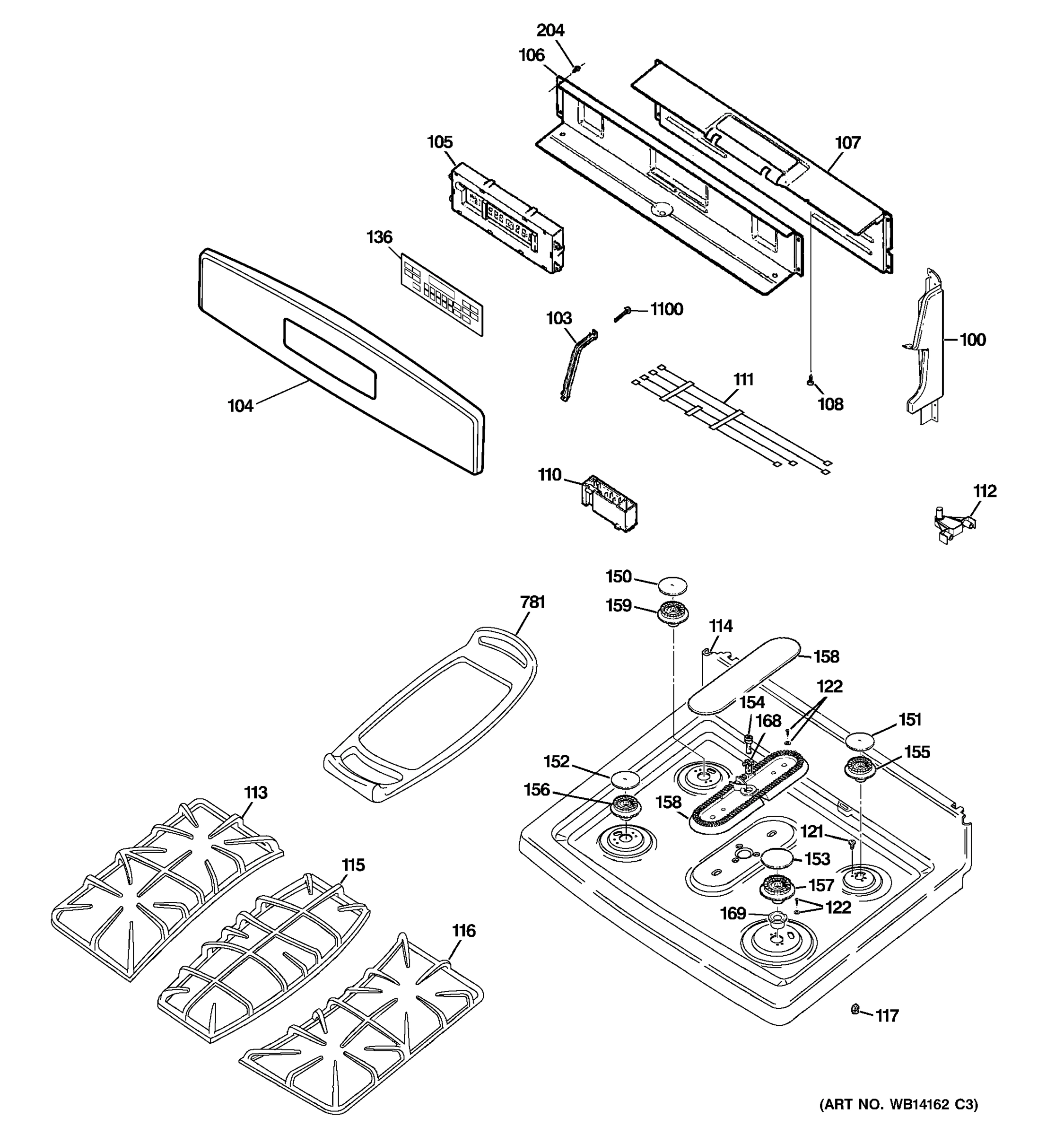 CONTROL PANEL & COOKTOP