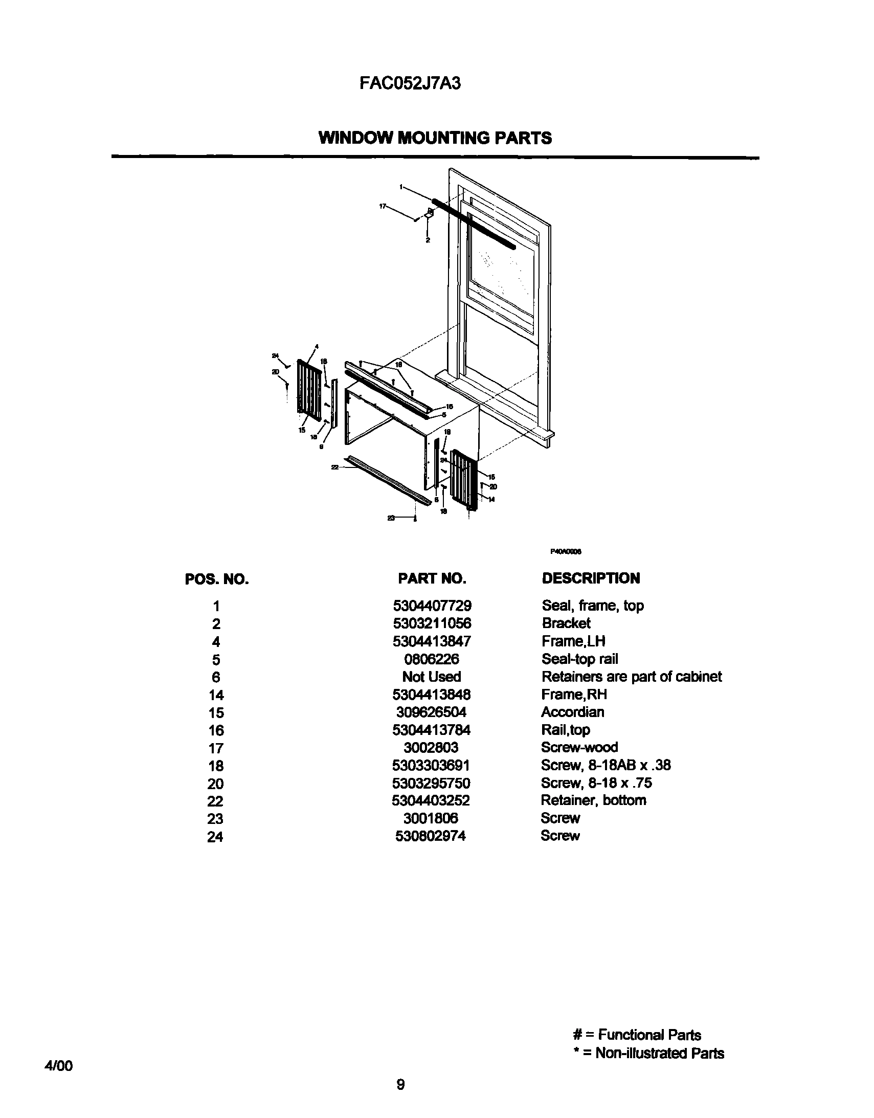 09 - WINDOW MOUNTING PARTS